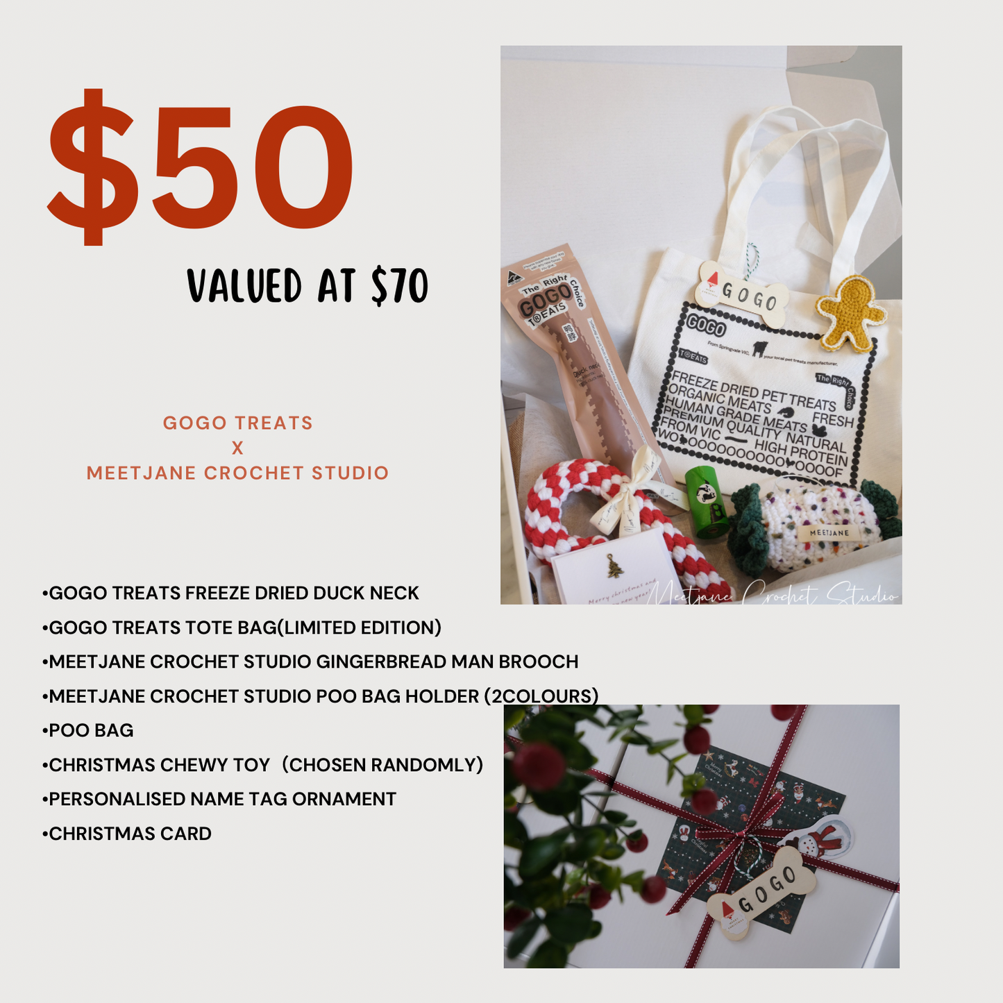 【GOGO TREATS x MEETJANE CROCHET STUDIO】CHRISTMAS GIFT SET🎄Limited edition
