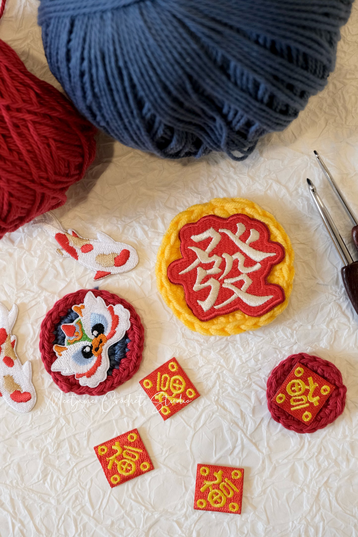 Crochet workshop|New Year craft| 11 Jan 2025. 3-5pm|New Year brooches/fridge magnets