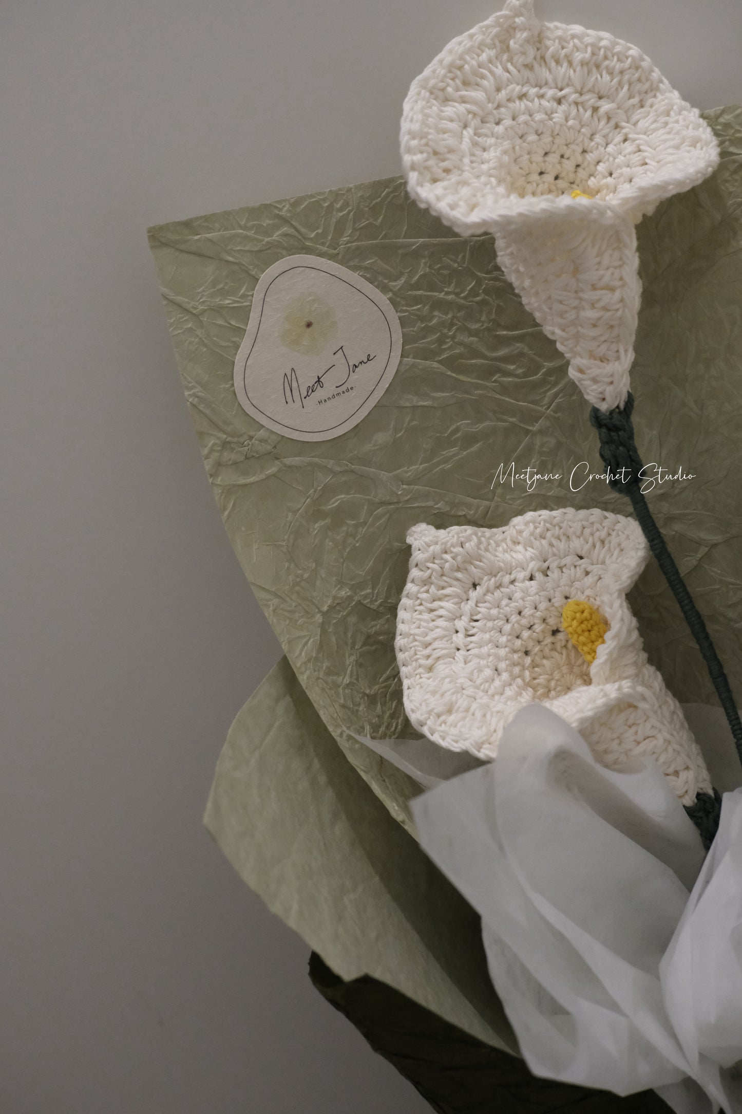 Meetjane bouquet| Melbourne handmade crochet flower |Arum-lily