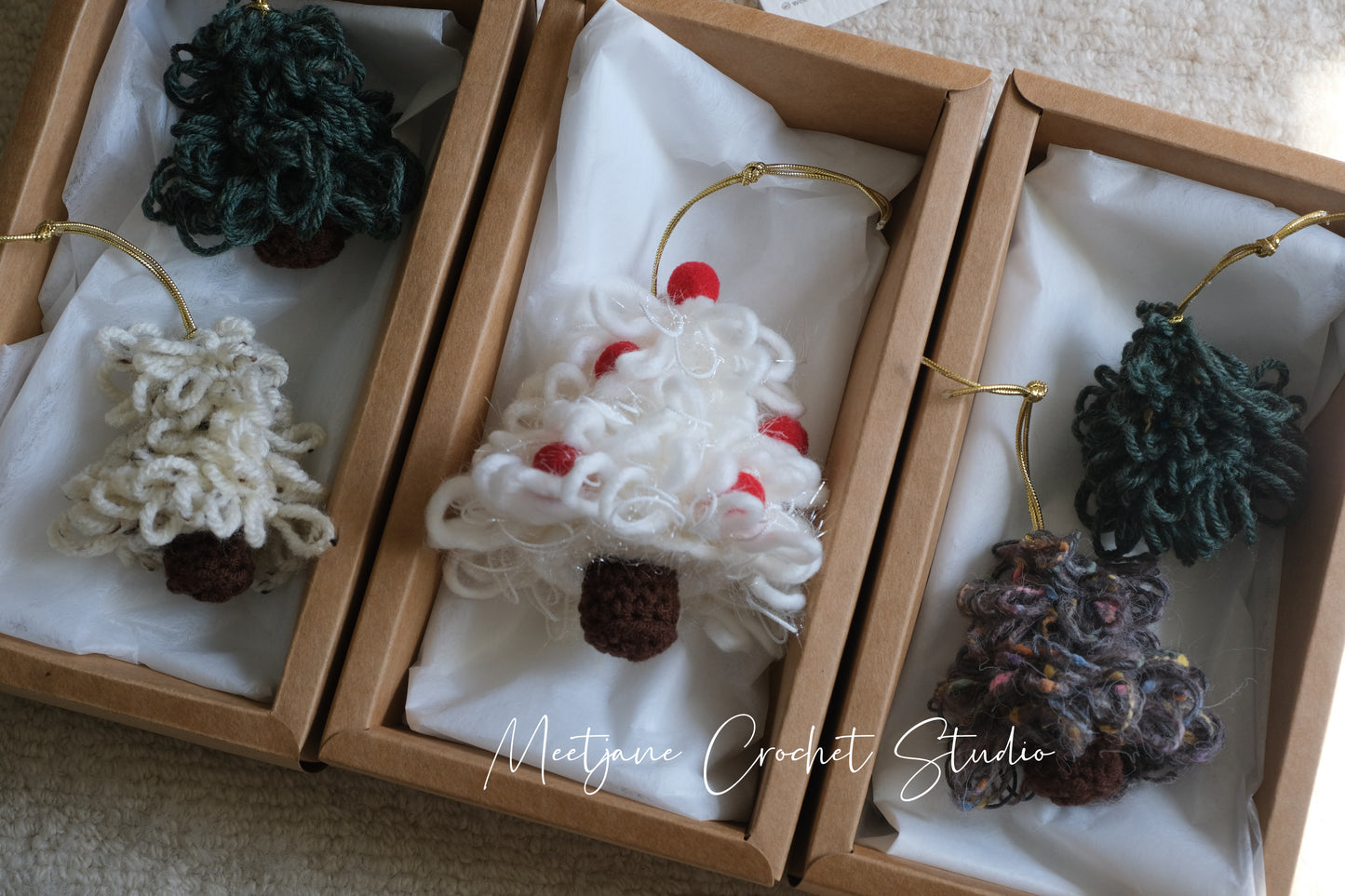 Crochet gift|Handmade Crochet Christmas Tree Gift Sets|Perfect for Holiday Gifting|Christmas gift under$50