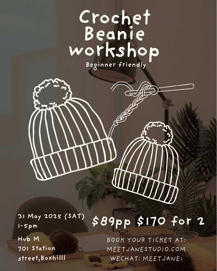 Crochet workshop|Crochet Beanie Workshop |Beginner Friendly|MAY WORKSHOP|31 MAY 1-5pm