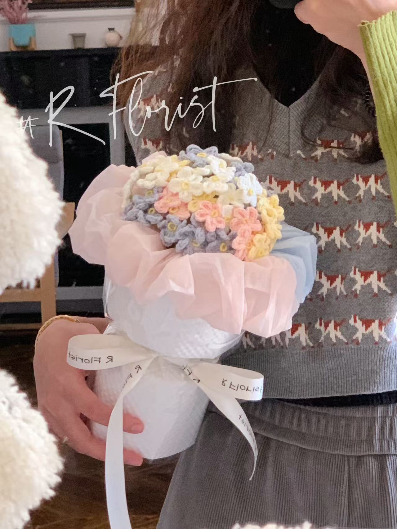 Meetjane bouquet| Melbourne handmade crochet flower |Pastel Blossom Dream|MELBOURNE ONLY