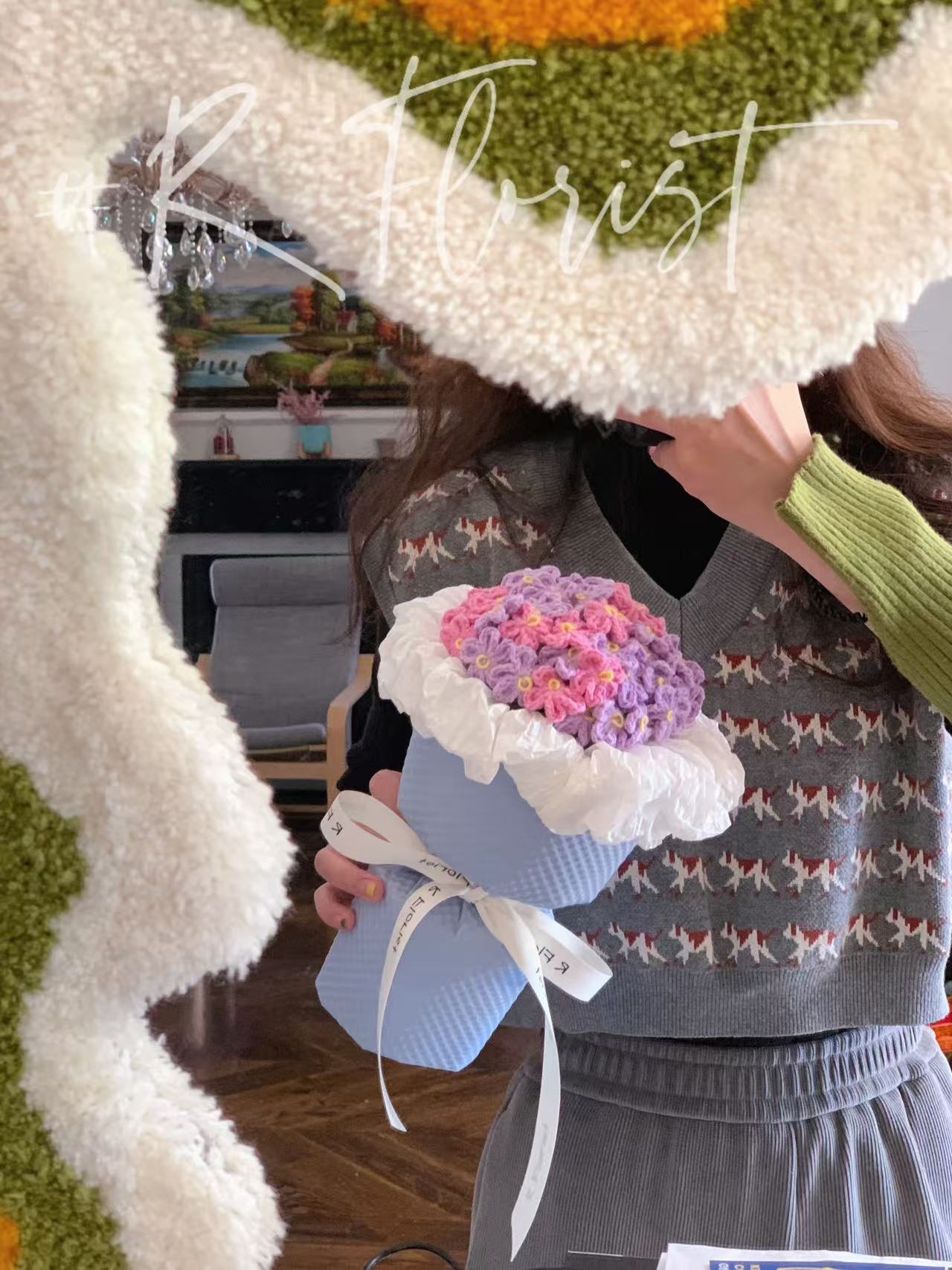 Meetjane bouquet| Melbourne handmade crochet flower |Berry Bloom Bouquet|MELBOURNE ONLY