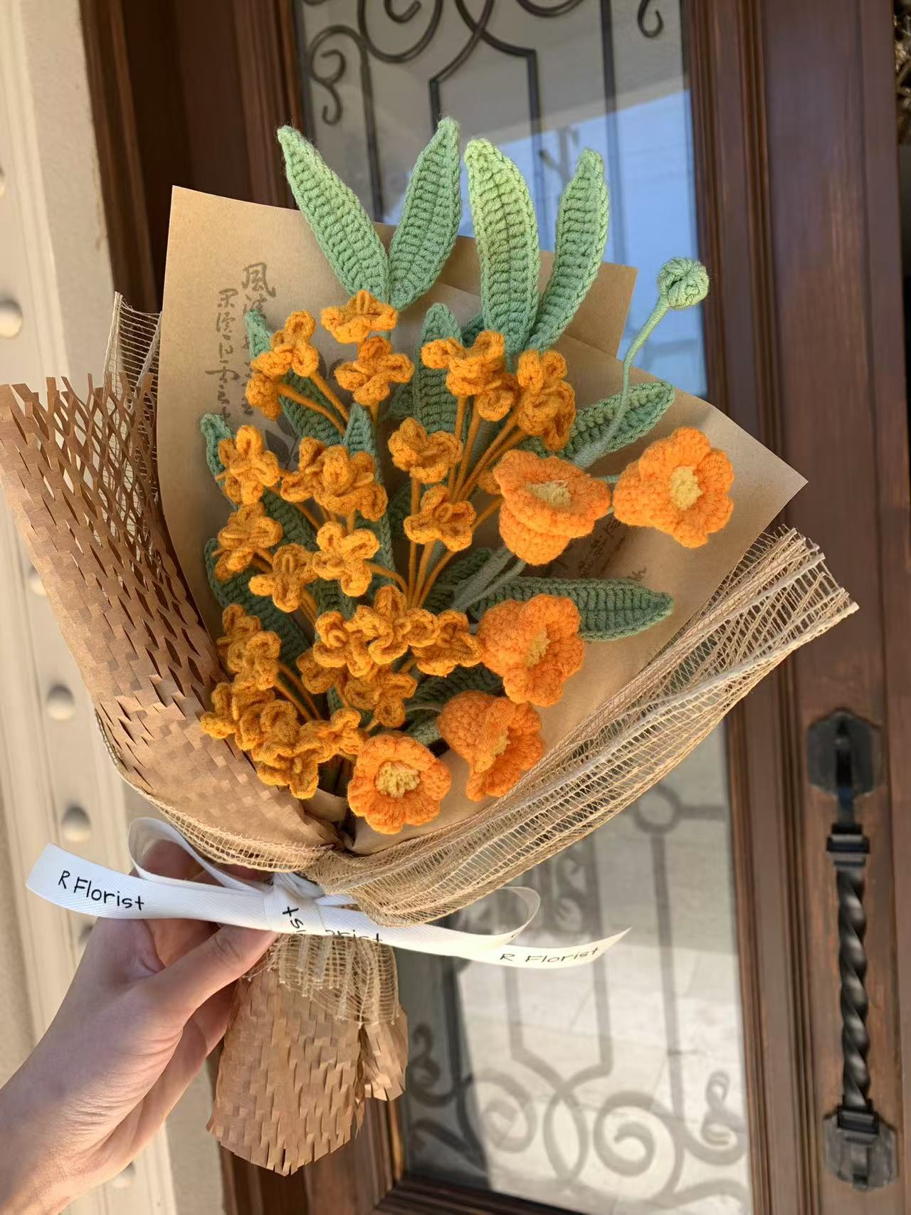 Meetjane bouquet| Melbourne handmade crochet flower |Golden Autumn Bloom Duo|MELBOURNE ONLY