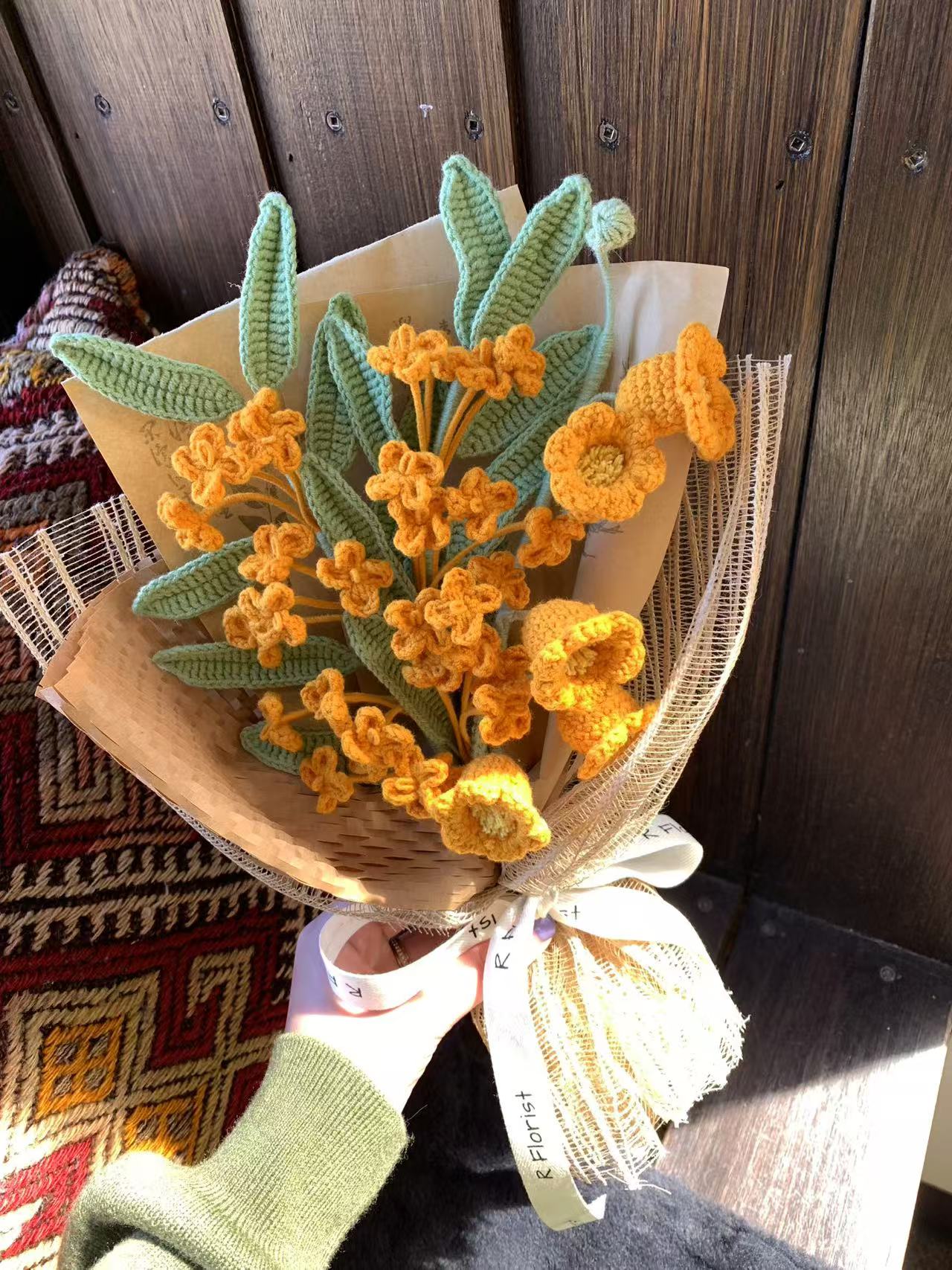 Meetjane bouquet| Melbourne handmade crochet flower |Golden Autumn Bloom Duo|MELBOURNE ONLY