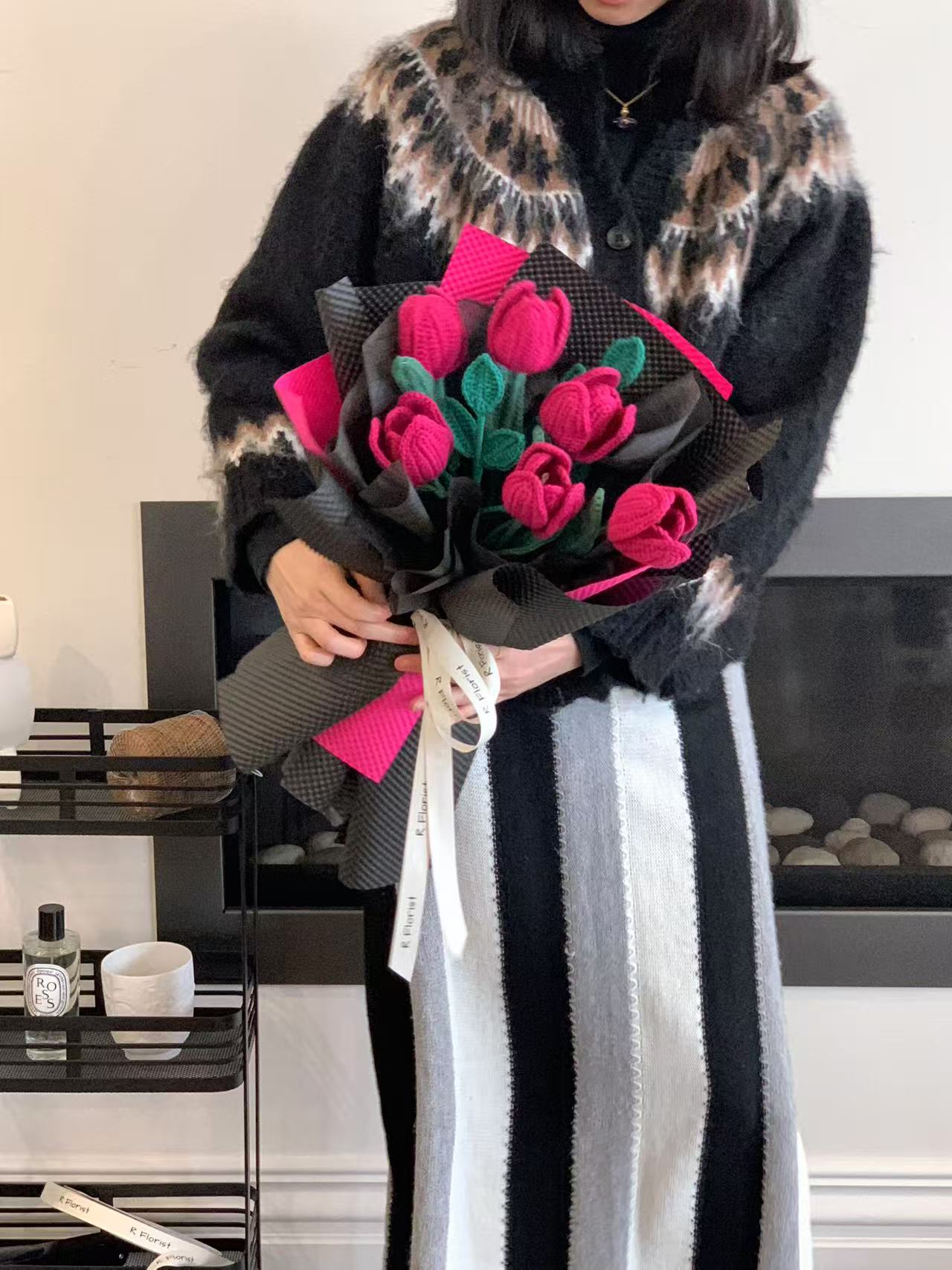 Meetjane bouquet| Melbourne handmade crochet flower |Barbie Noir Tulip Bouquet|MELBOURNE ONLY