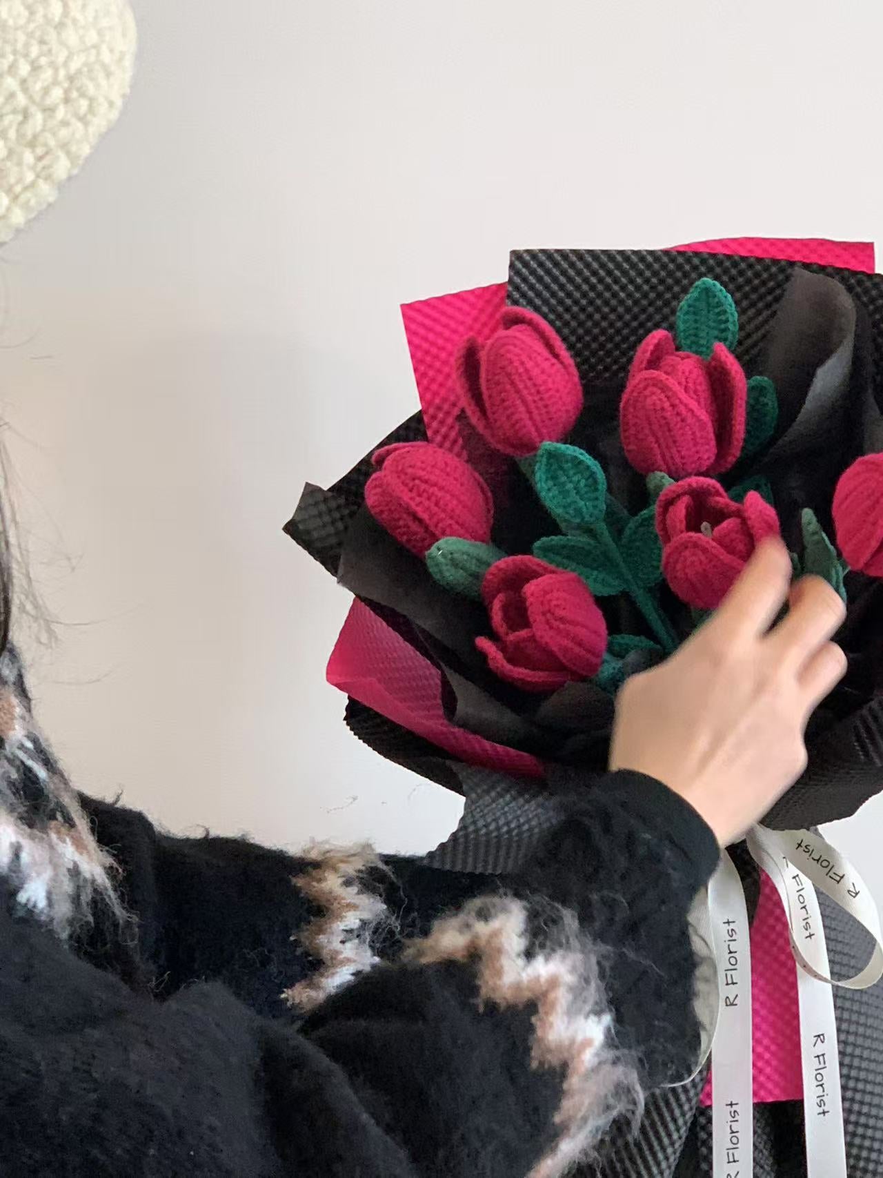 Meetjane bouquet| Melbourne handmade crochet flower |Barbie Noir Tulip Bouquet|MELBOURNE ONLY