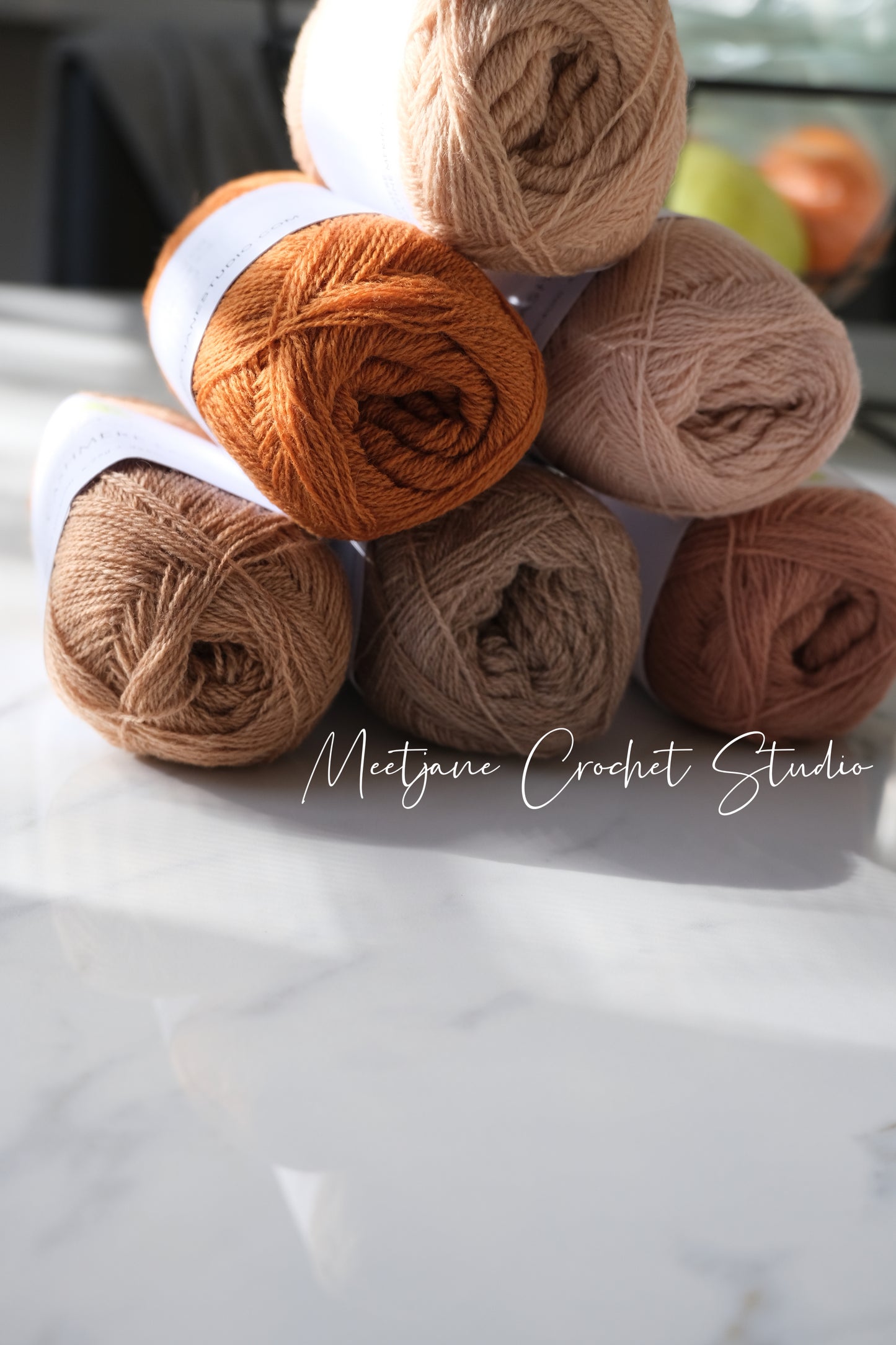 Crochet yarn|cashmere lace|25g|Autumn
