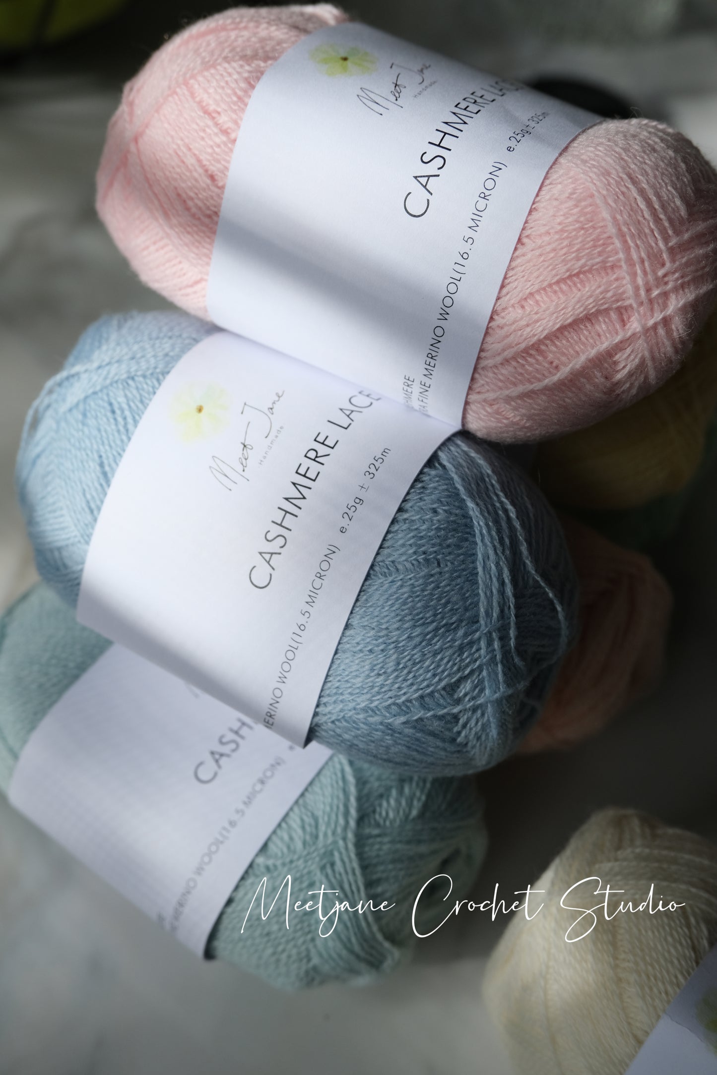 Crochet yarn|cashmere lace|25g|macaroon colours