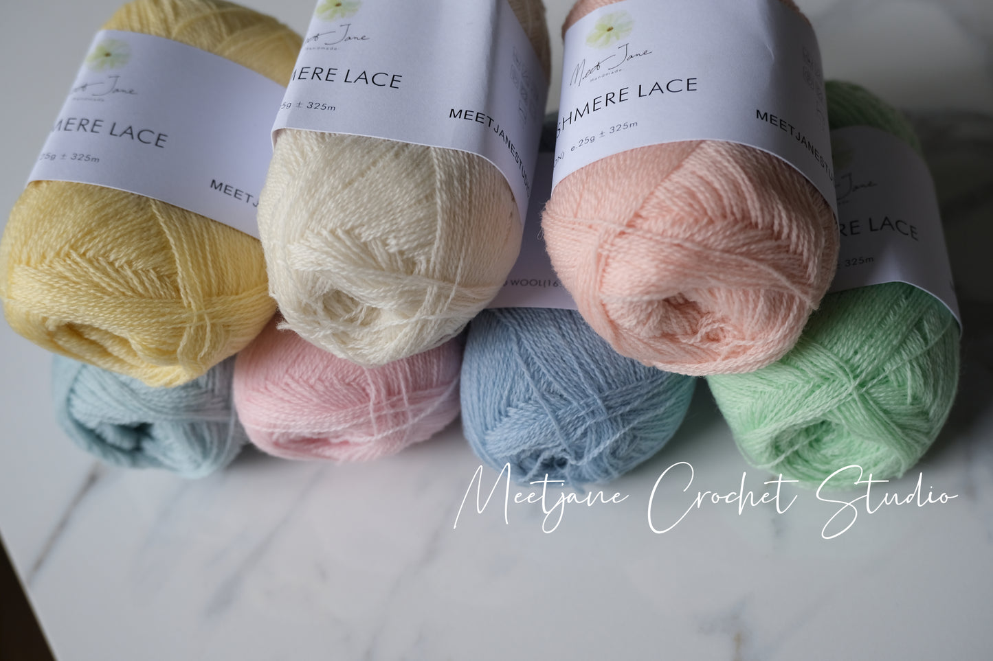 Crochet yarn|cashmere lace|25g|macaroon colours