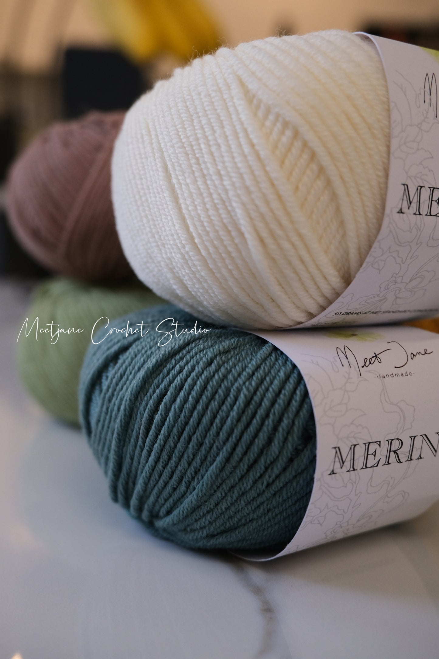 Crochet yarn|wool|Merino wool|50g
