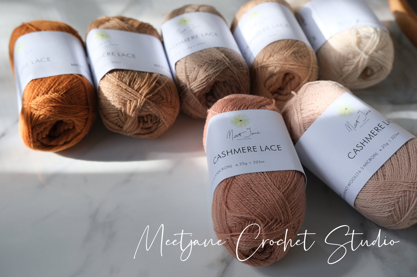 Crochet yarn|cashmere lace|25g|Autumn