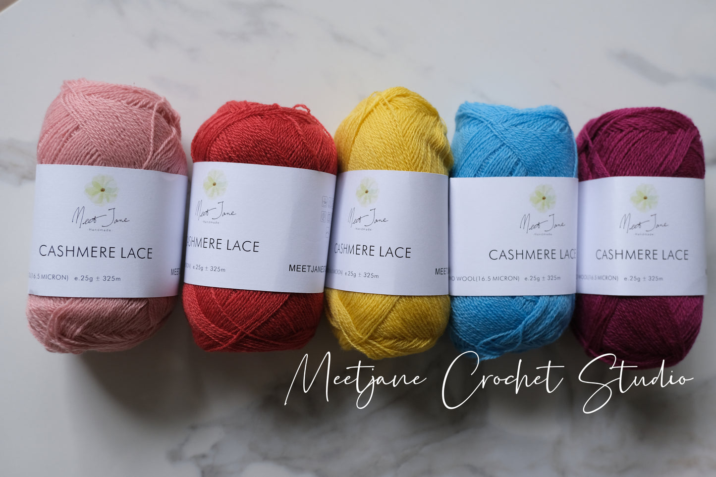 Crochet yarn|cashmere lace|25g|Bright colours
