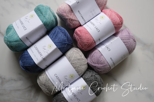 Crochet yarn|cashmere lace|25g