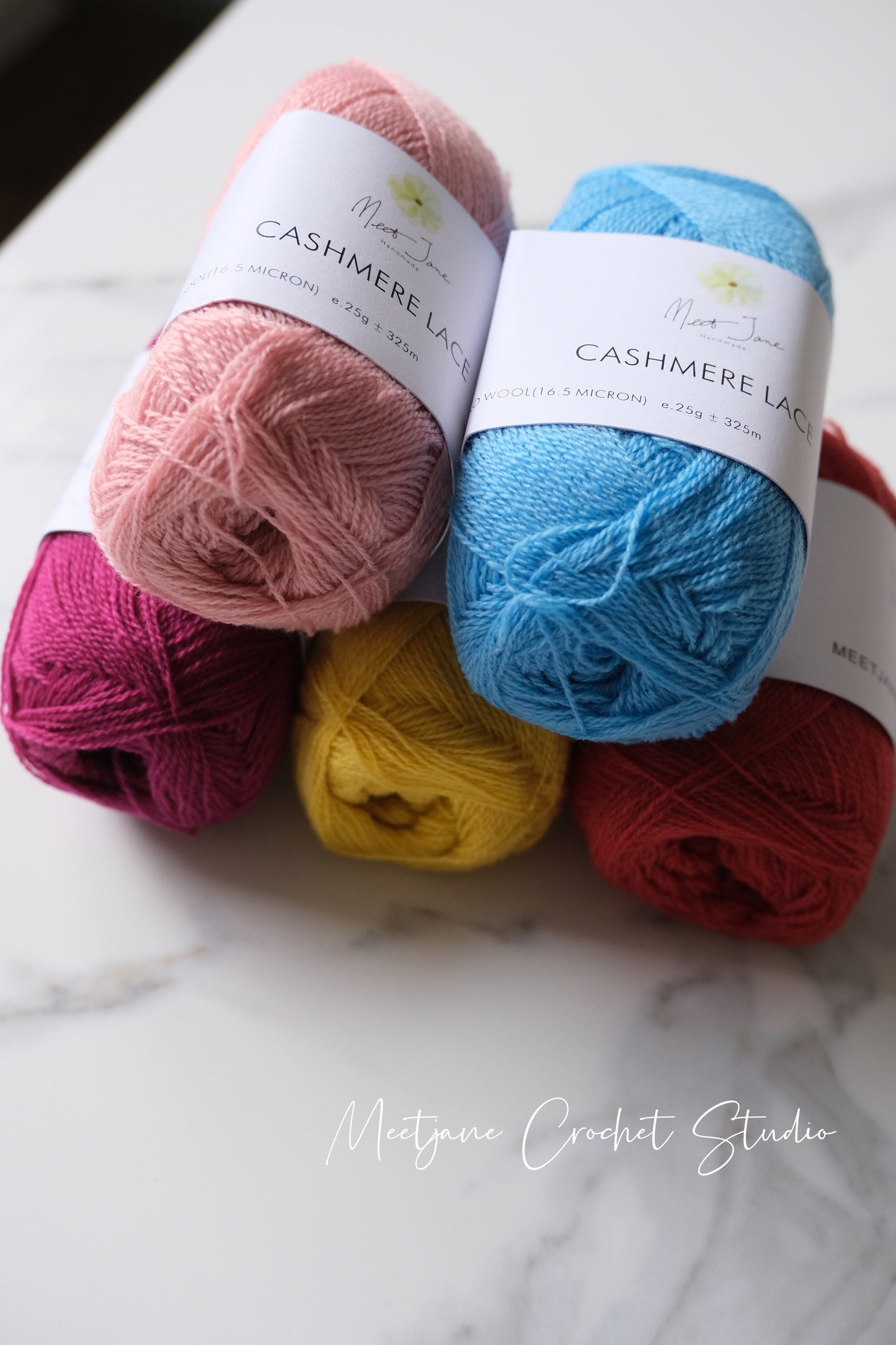 Crochet yarn|cashmere lace|25g|Bright colours