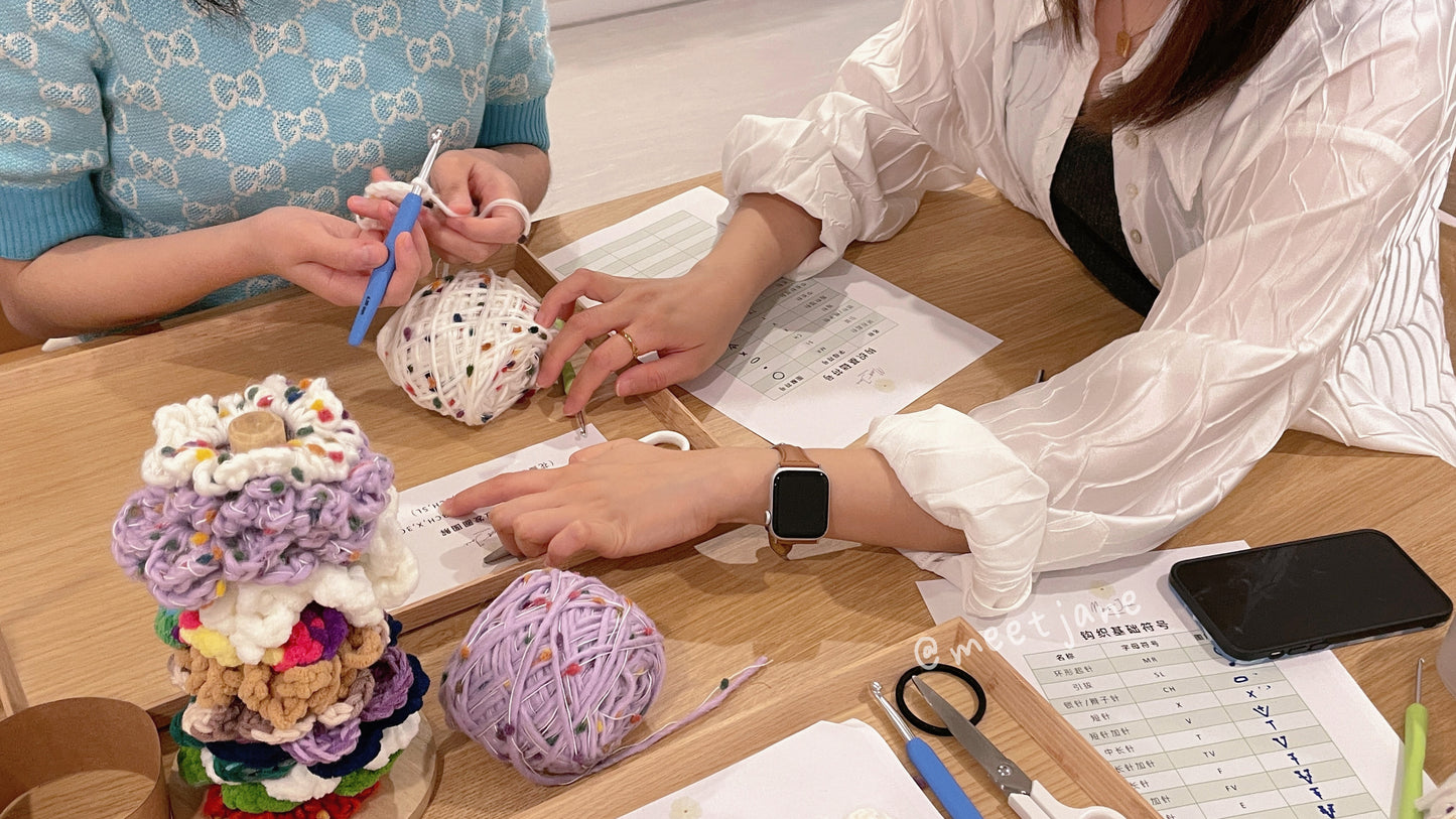 Crochet Workshop| Learn to crochet scrunchies 【1 session】Beginner friendly