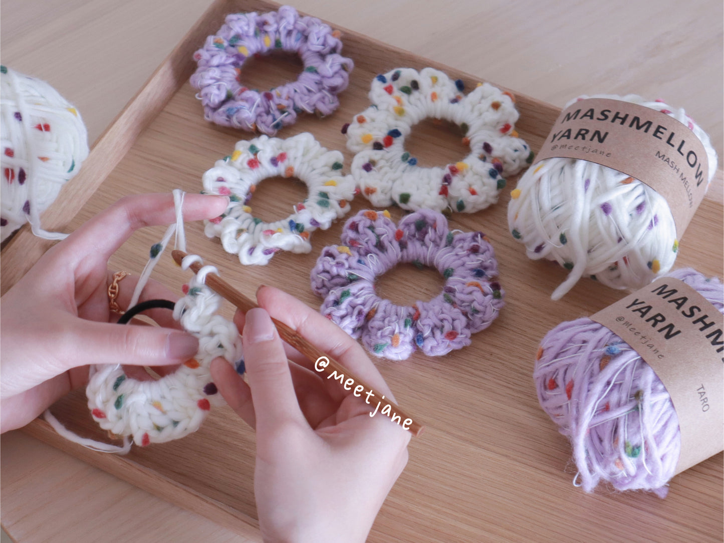 Crochet Accessories| Melbourne |Scrunchies |MARSHMALLOW