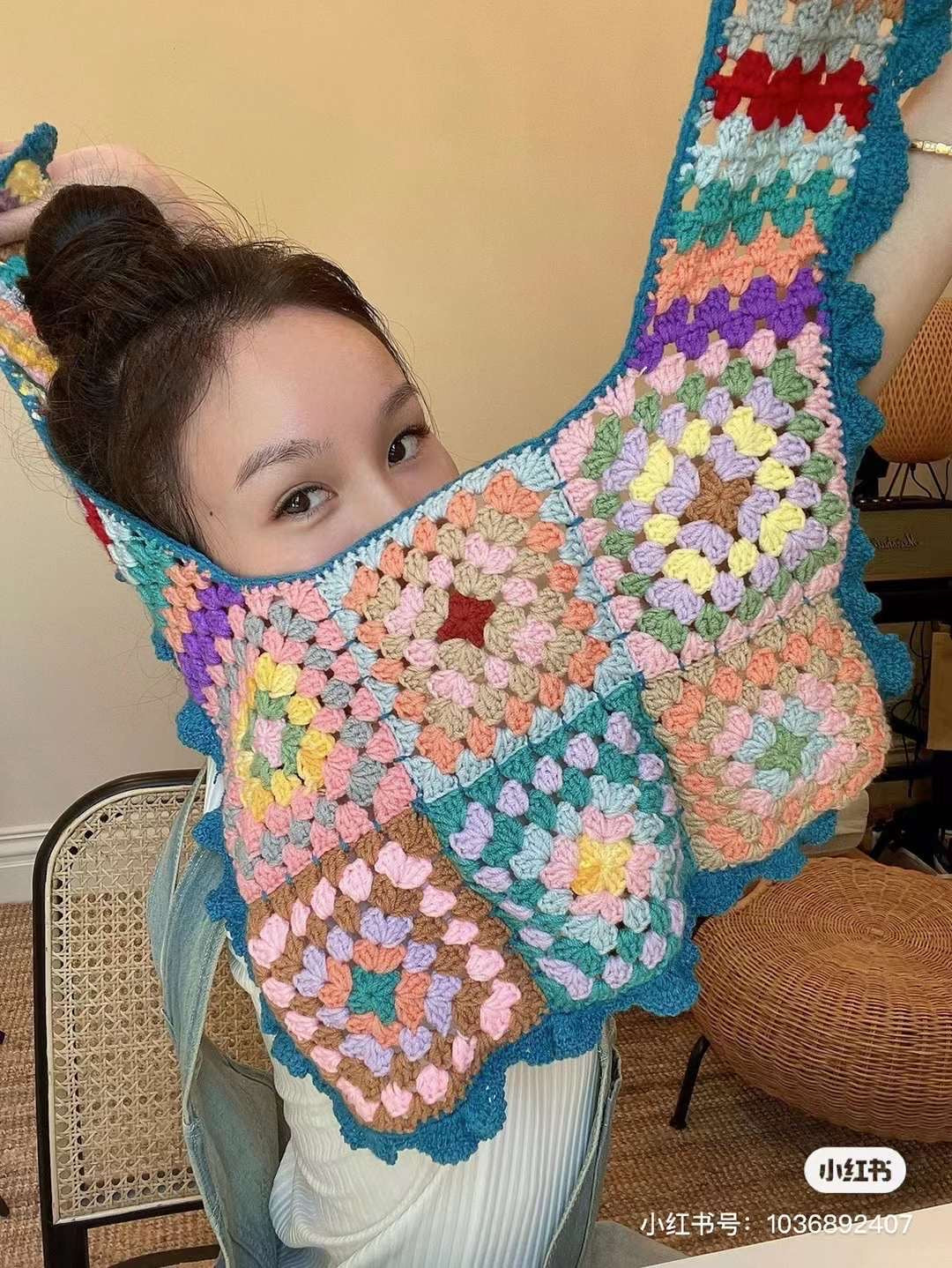 Crochet Workshop| Granny square Shawl|Beginner friendly|【3 sessions】