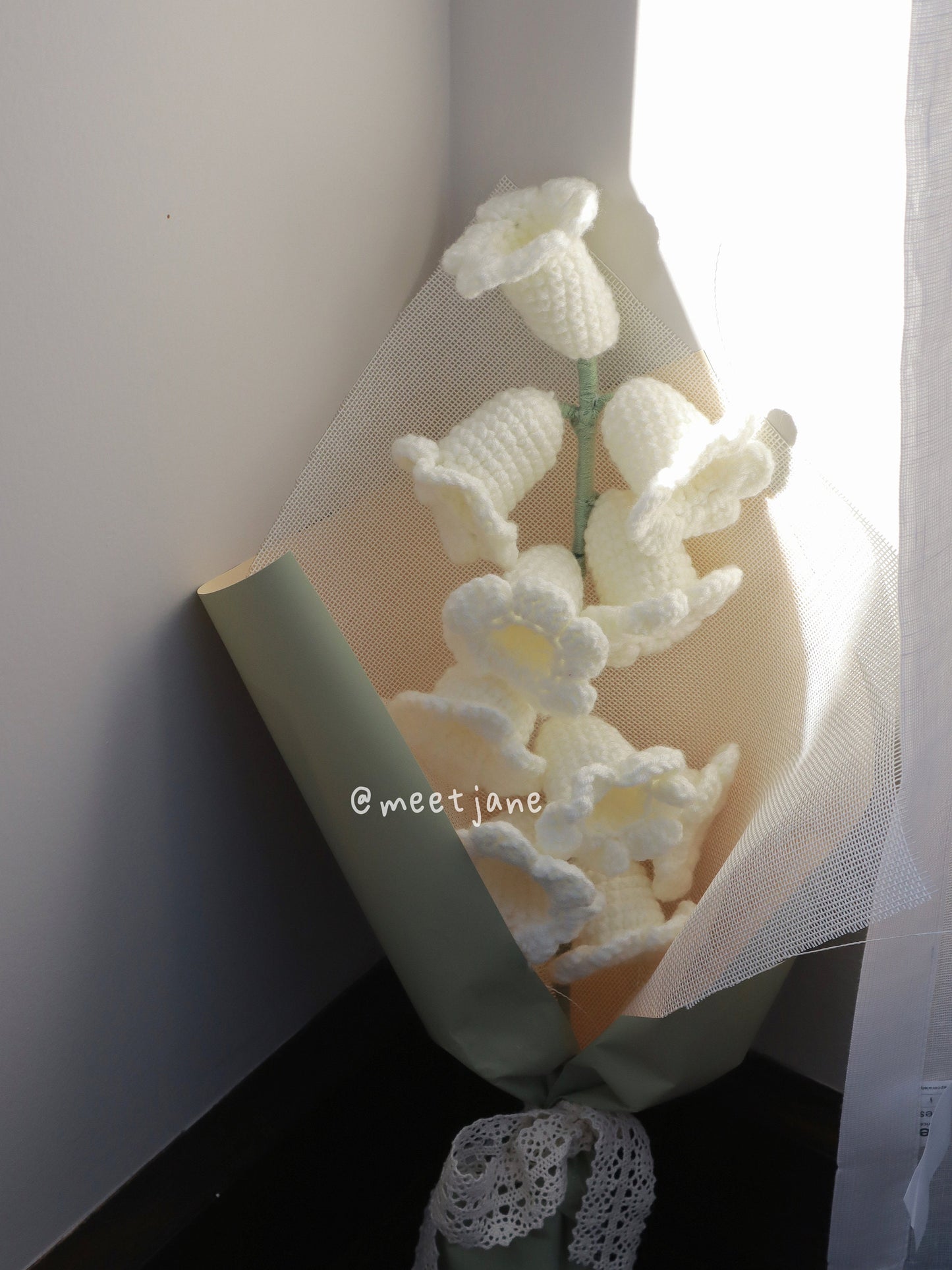 Hand crocheted lily of the valley bouquet|mother's day gift|FREE local drop off(melbourne metro area)