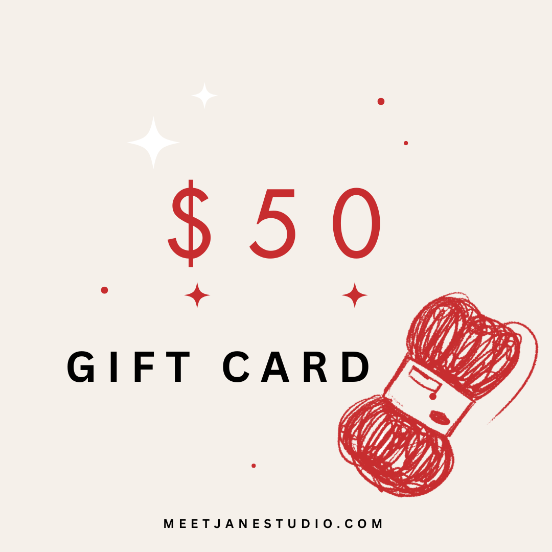 Meetjane Crochet Studio Gift card|perfect gift for her/him/friend/mum