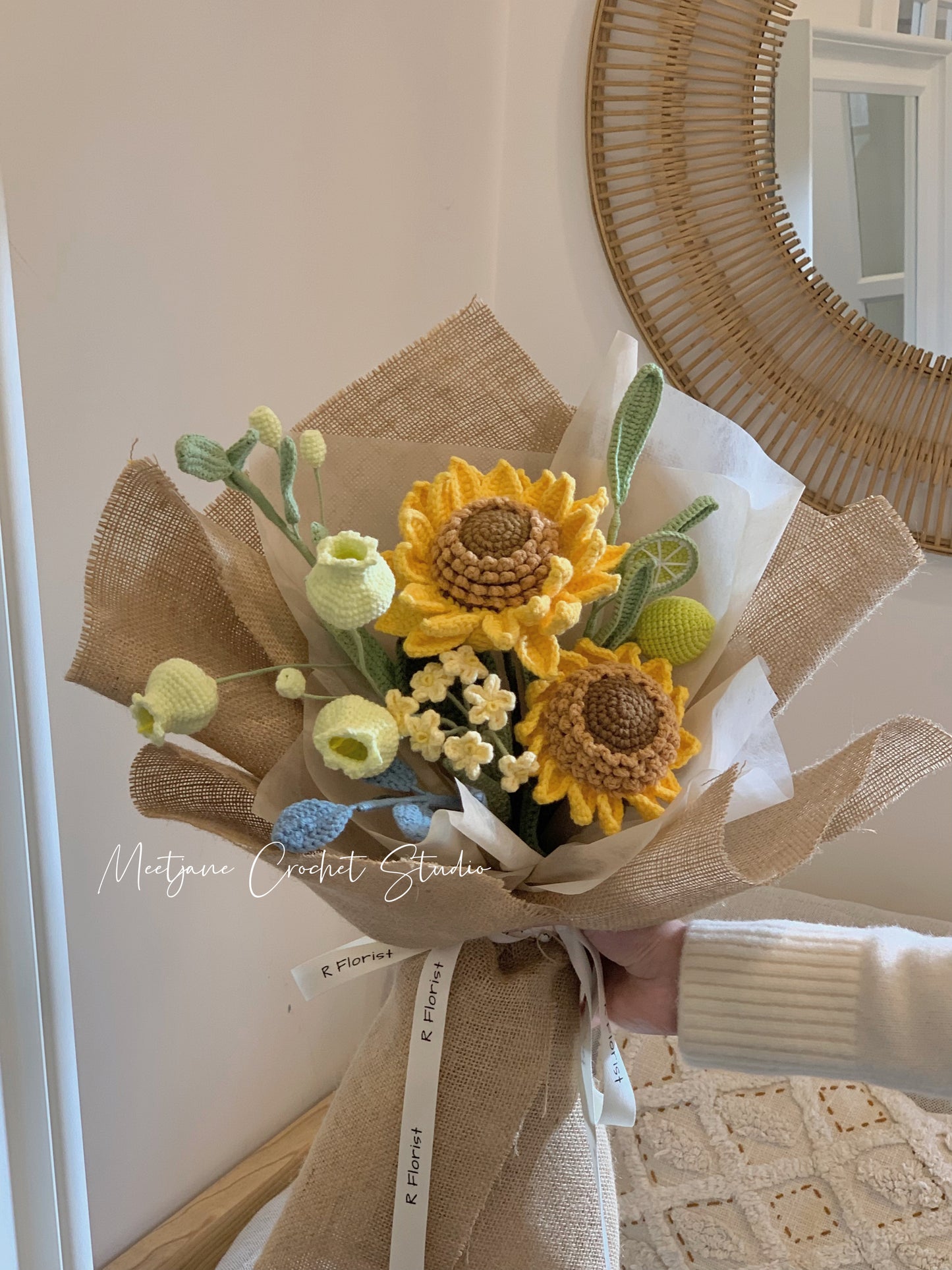 Meetjane bouquet| Melbourne handmade crochet flower |bouquet|sunflower|MELBOURNE ONLY