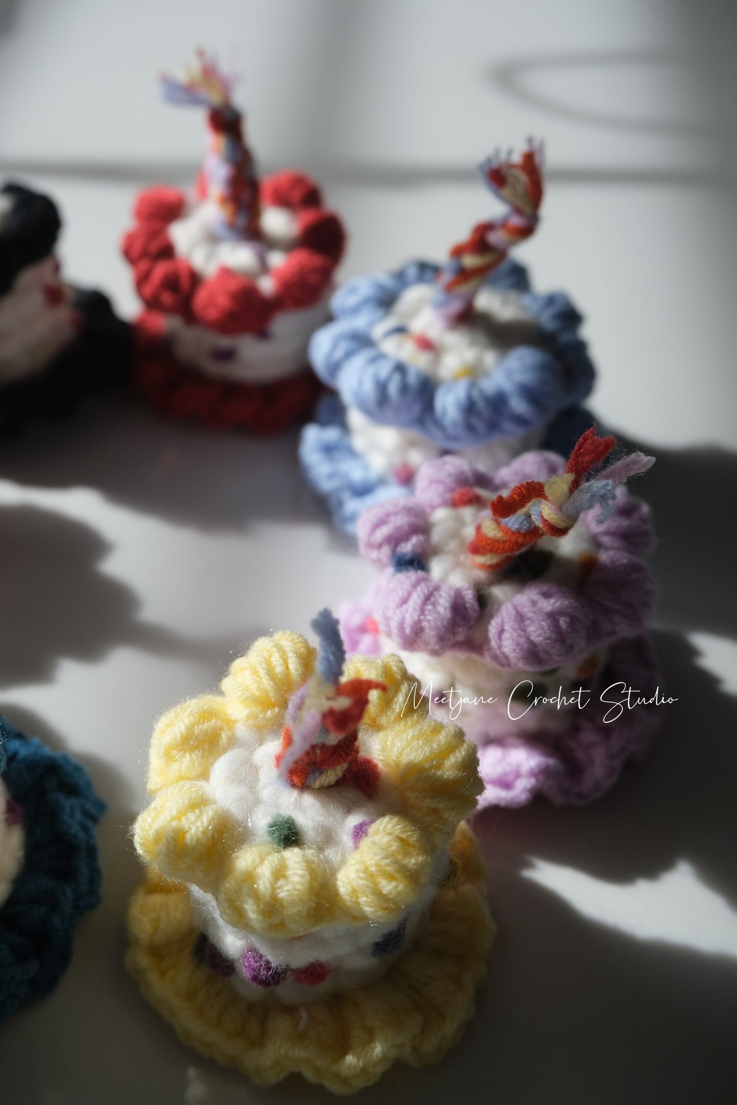 Crochet accessories|MINI BIRTHDAY HAT HAIR CLIPS|birthday gift|birthday celebration|birthday party