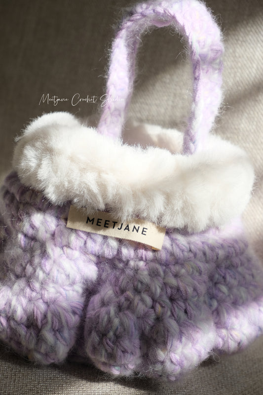 2024 Winter edition|crocheted handbag|Mushroom bag|gift for her|Taro|purple lover