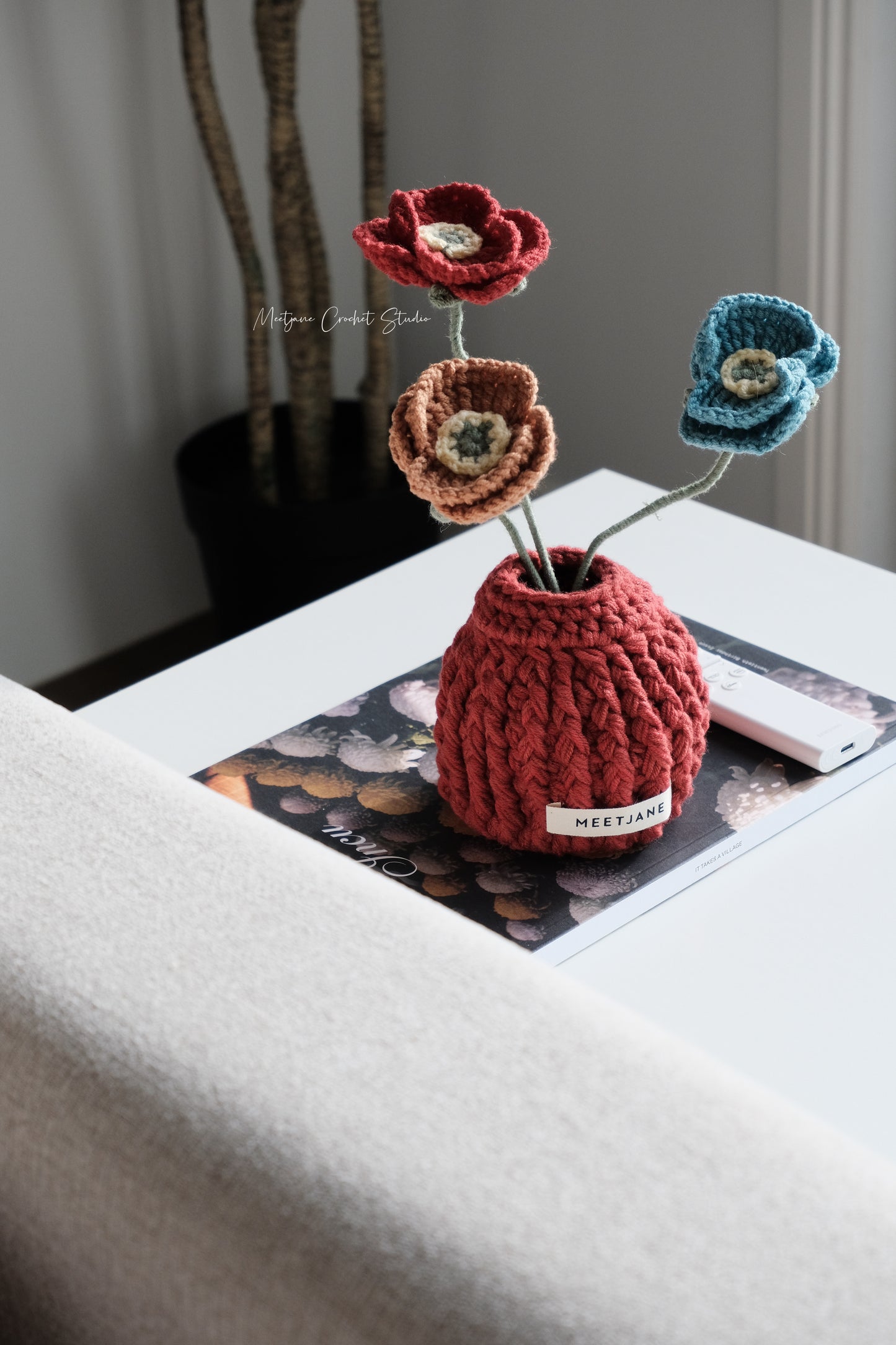 Meetjane bouquet| Melbourne handmade crochet flower |Papaver rhoeas|Poppy|Chinese new year edition