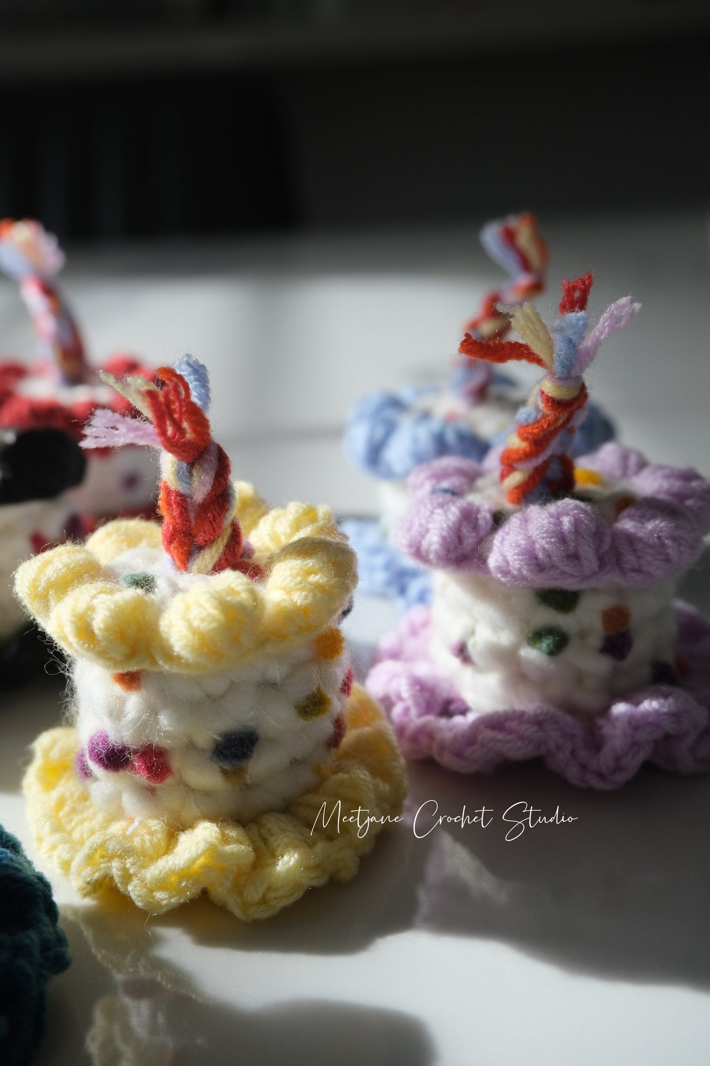 Crochet accessories|MINI BIRTHDAY HAT HAIR CLIPS|birthday gift|birthday celebration|birthday party