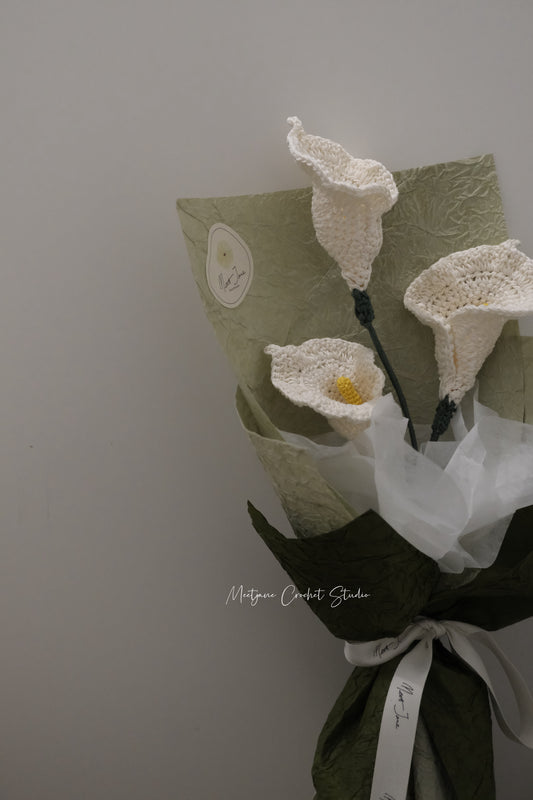 Meetjane bouquet| Melbourne handmade crochet flower |Arum-lily