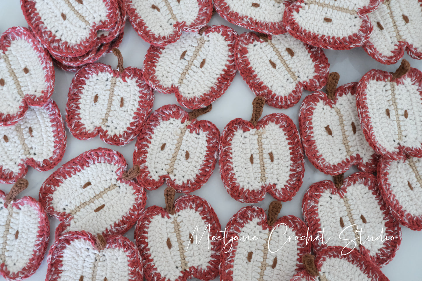 Crochet accessories| Melbourne |Sliced Apple coaster|Christmas gift|under $50 gift