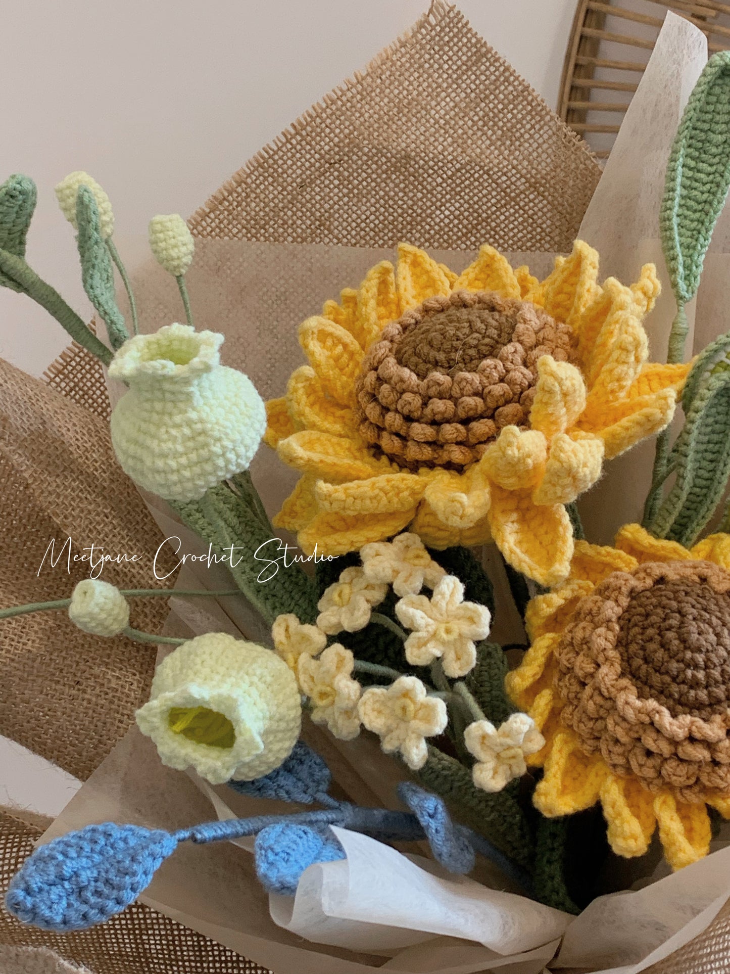 Meetjane bouquet| Melbourne handmade crochet flower |bouquet|sunflower|MELBOURNE ONLY