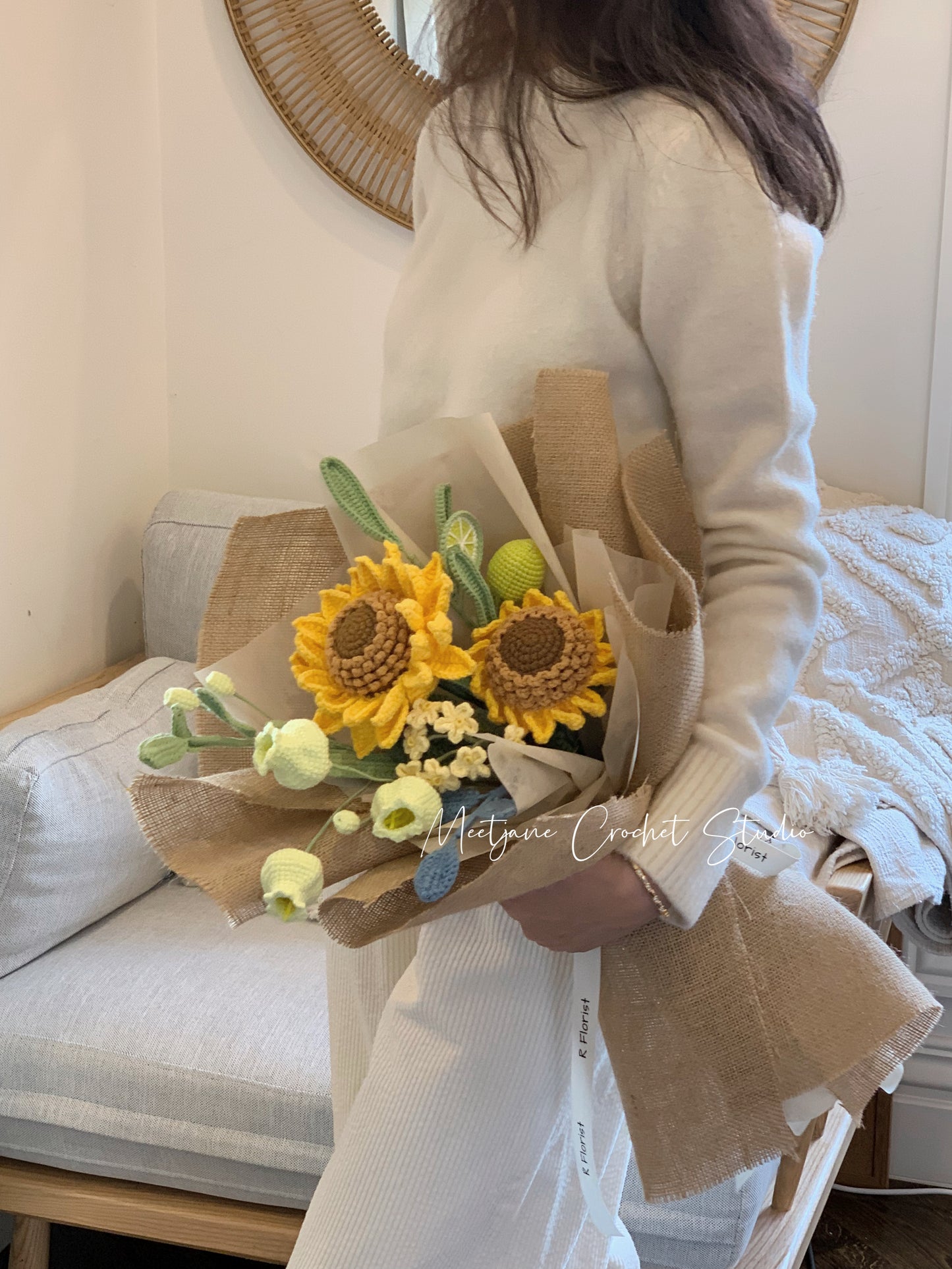 Meetjane bouquet| Melbourne handmade crochet flower |bouquet|sunflower|MELBOURNE ONLY