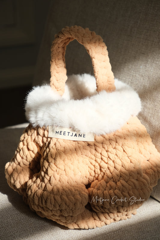 2024 Winter edition|crocheted handbag|Mushroom bag|gift for her|Milktea|Khaki