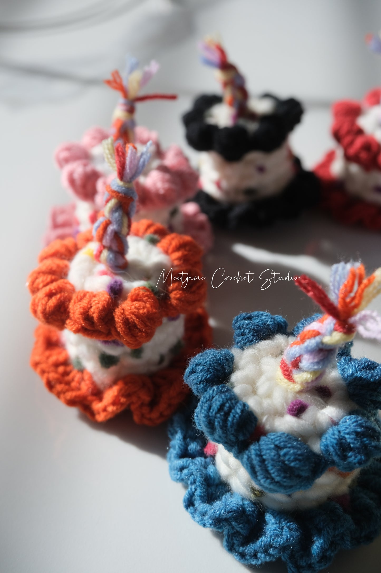 Crochet accessories|MINI BIRTHDAY HAT HAIR CLIPS|birthday gift|birthday celebration|birthday party