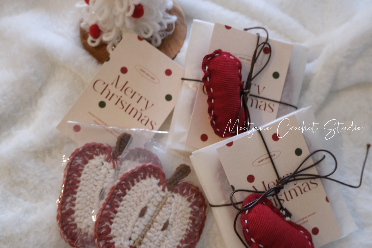 Crochet accessories| Melbourne |Sliced Apple coaster|Christmas gift|under $50 gift