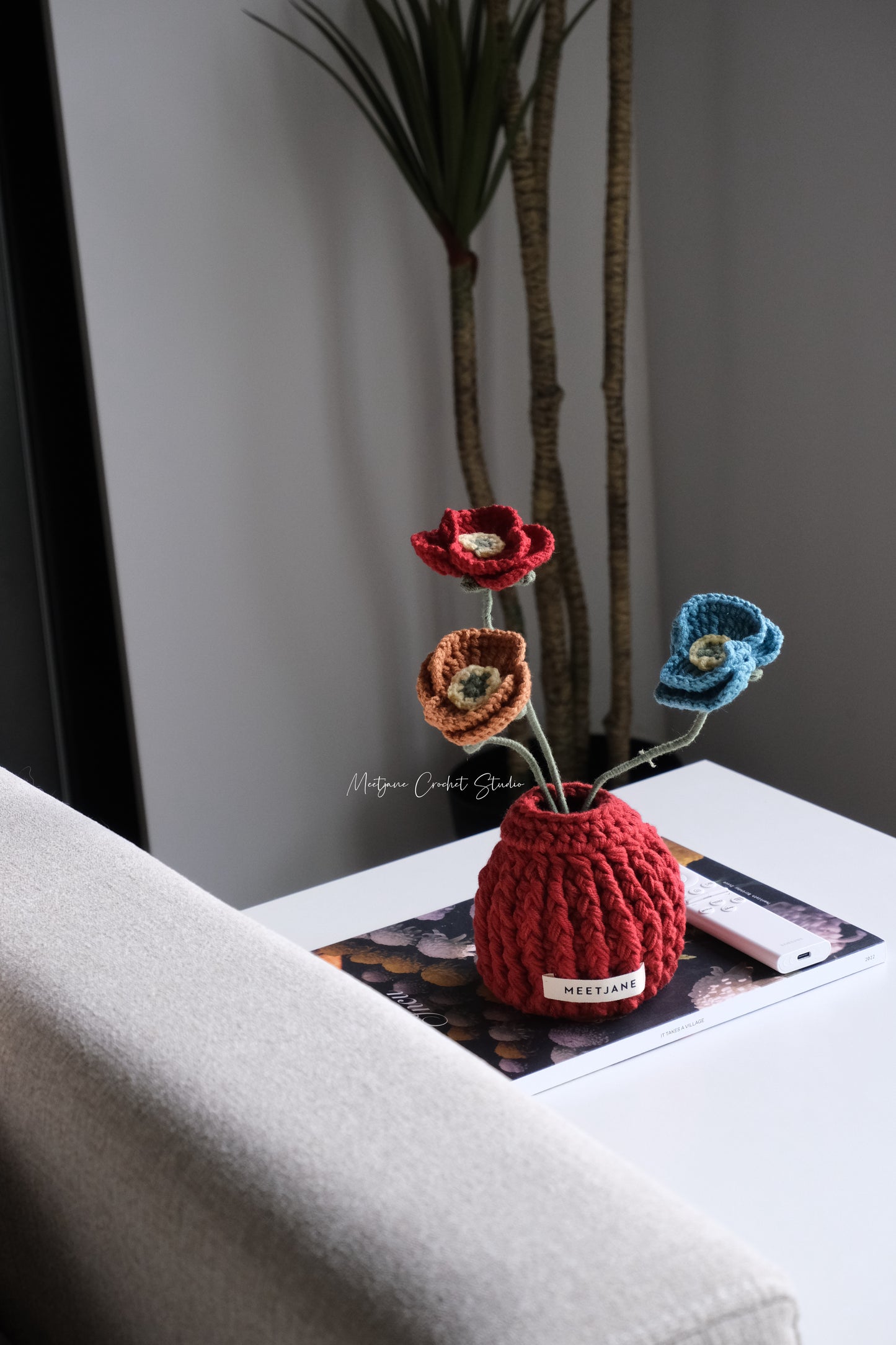 Meetjane bouquet| Melbourne handmade crochet flower |Papaver rhoeas|Poppy|Chinese new year edition