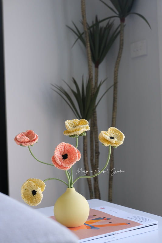 Crochet Workshop| Learn to crochet Poppy flowers|【2 sessions】