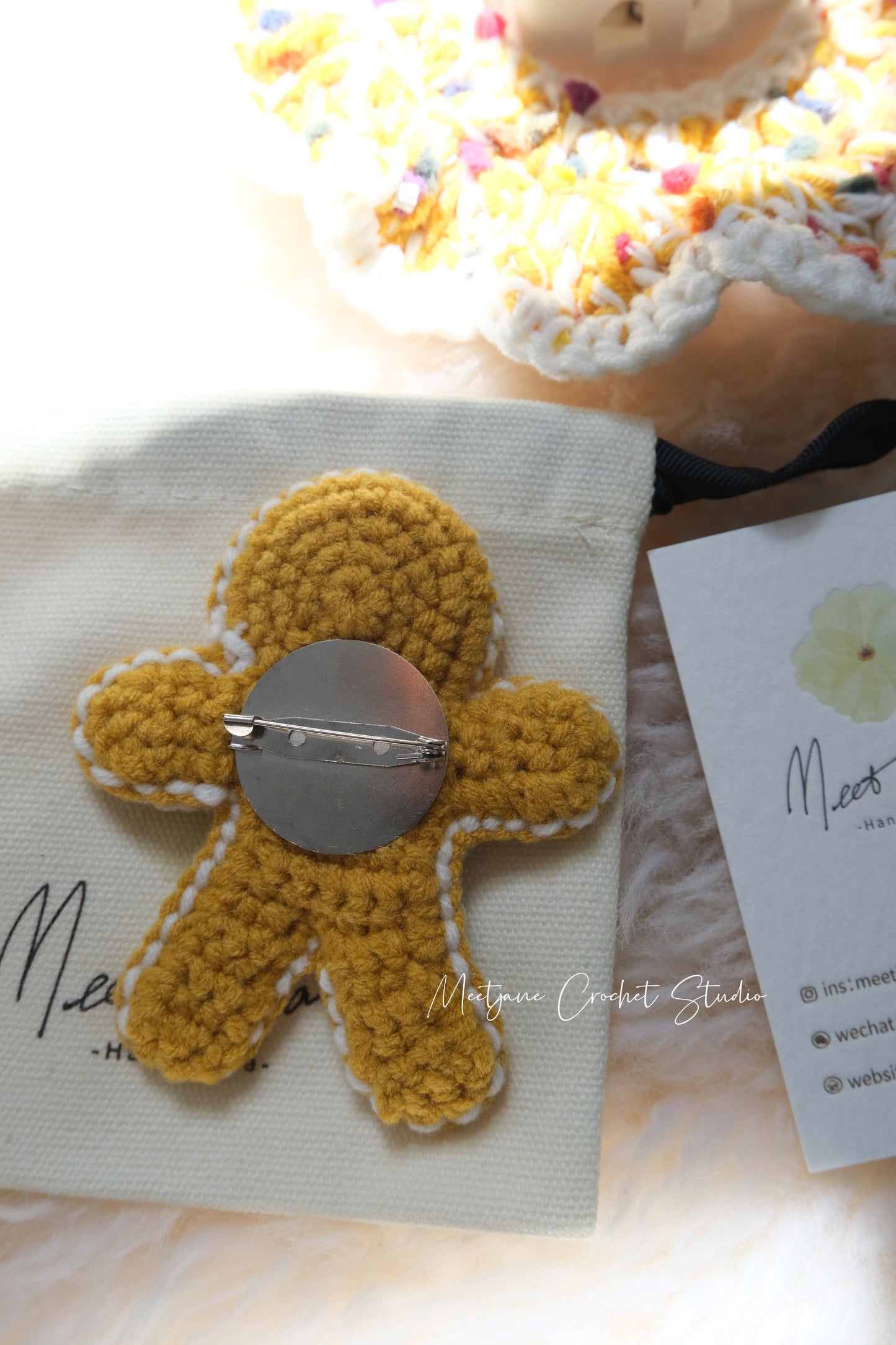 Crochet accessories| Melbourne |Gingerbread man brooches|CHRISTMAS🎄