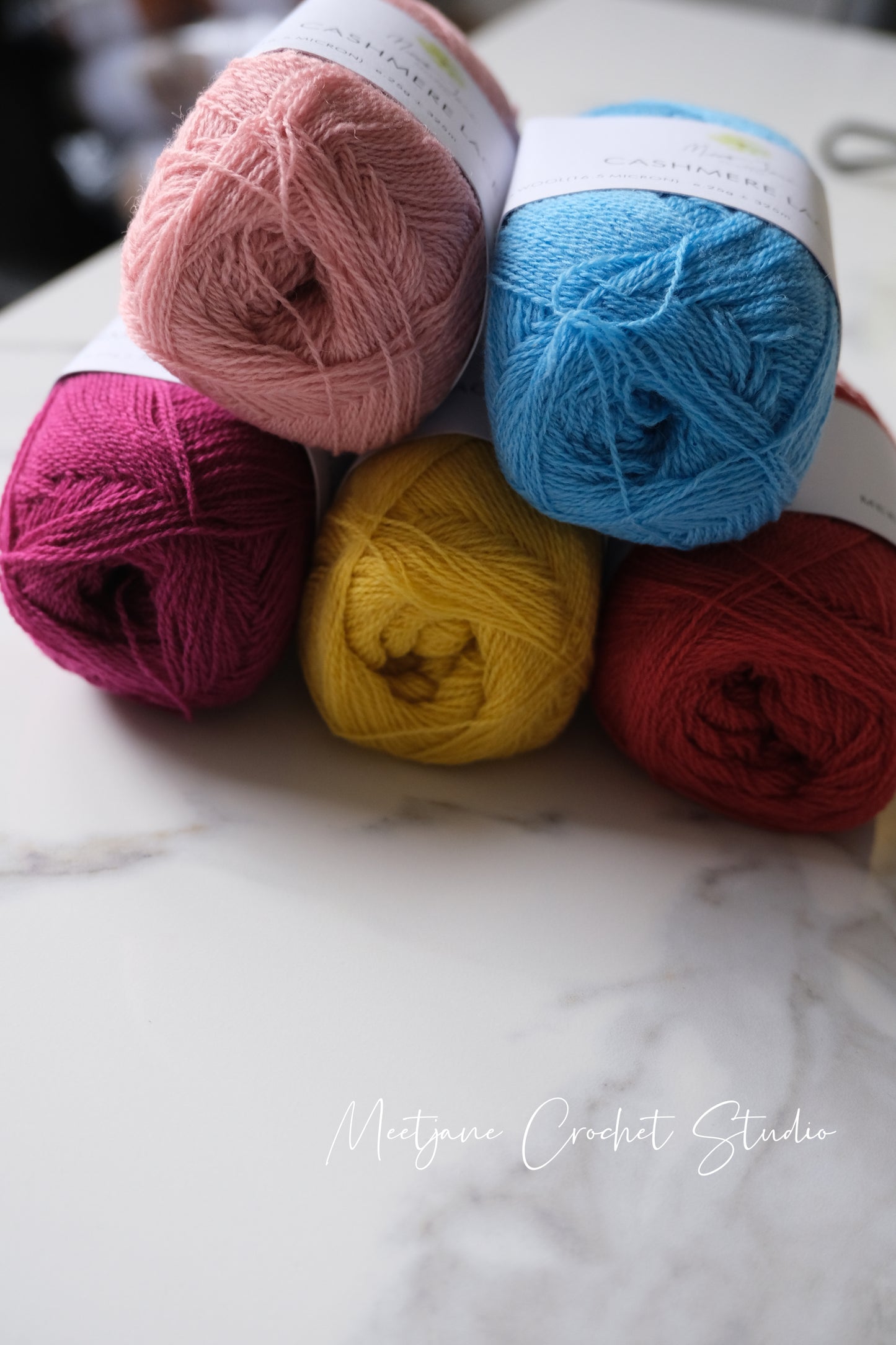 Crochet yarn|cashmere lace|25g|Bright colours
