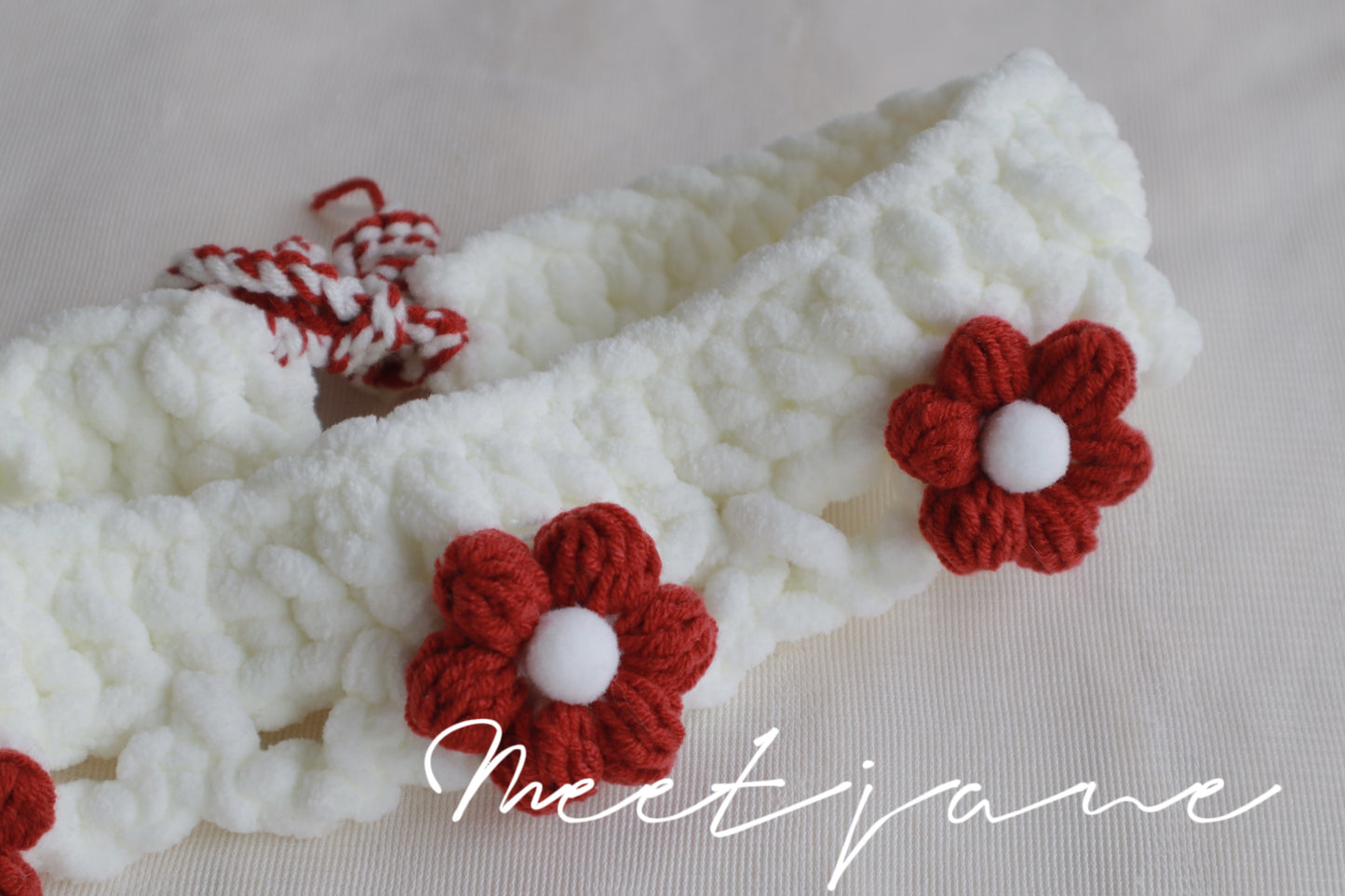 Crochet Pet Neckwear|Melbourne handmade |Cute flowers