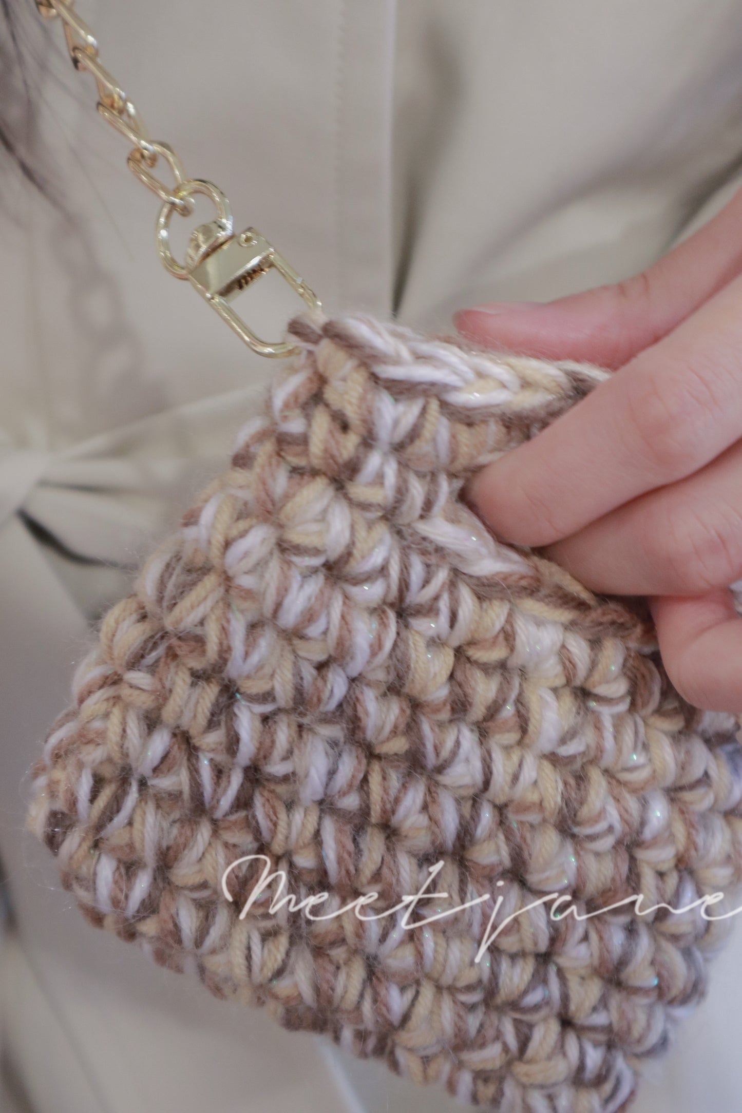 Crochet Accessories| Melbourne |cross body bag|CHESTNUT