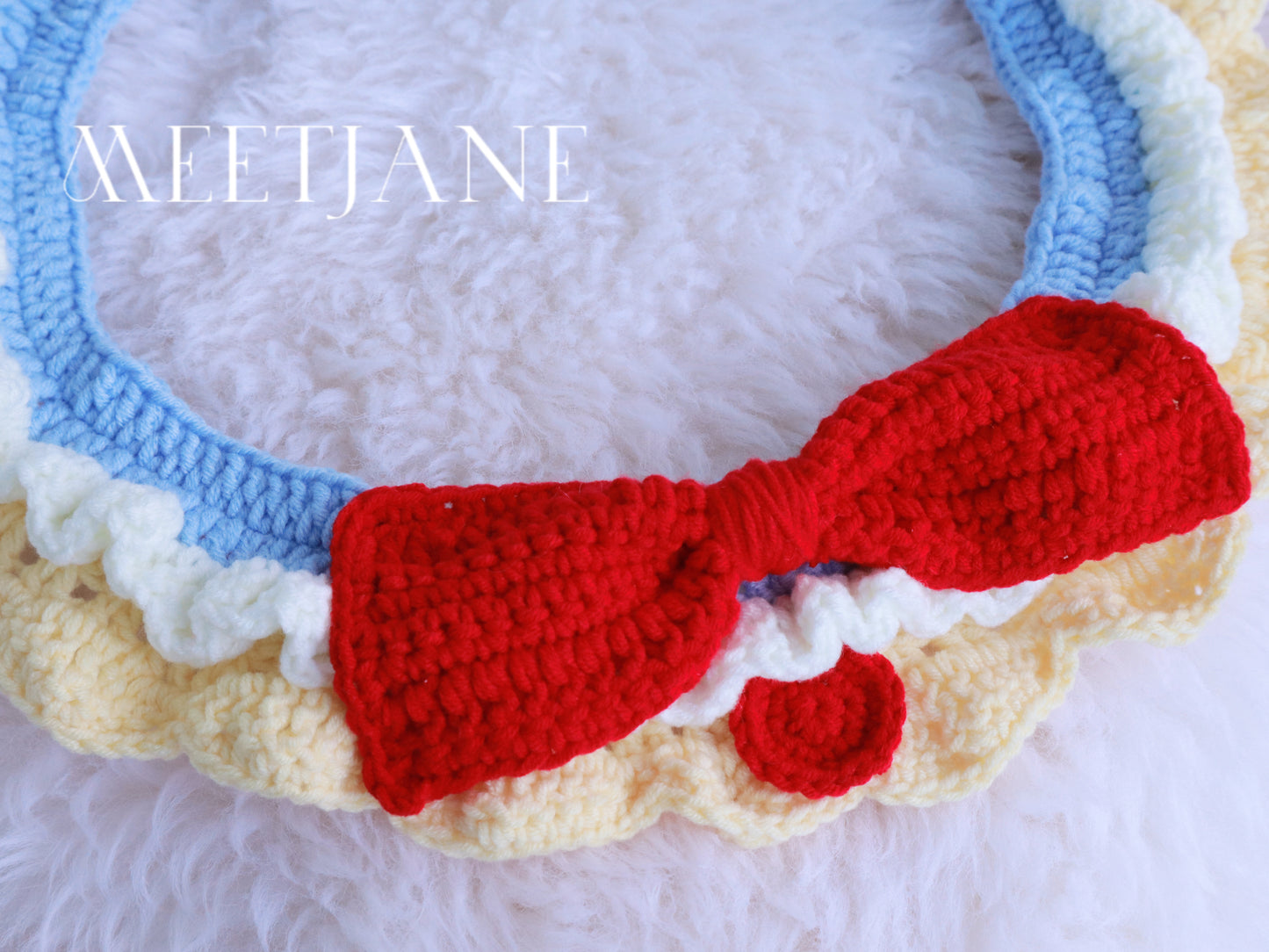 Crochet Pet Neckwear|Snow White