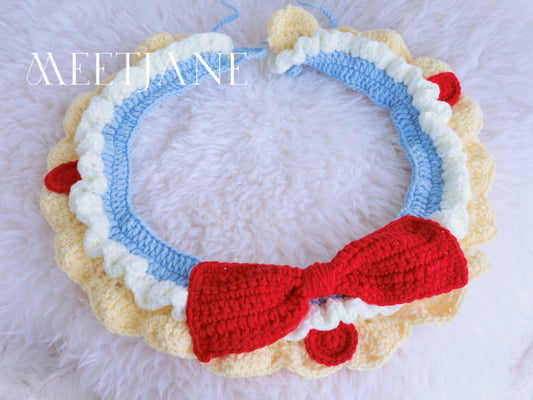Crochet Pet Neckwear|Snow White