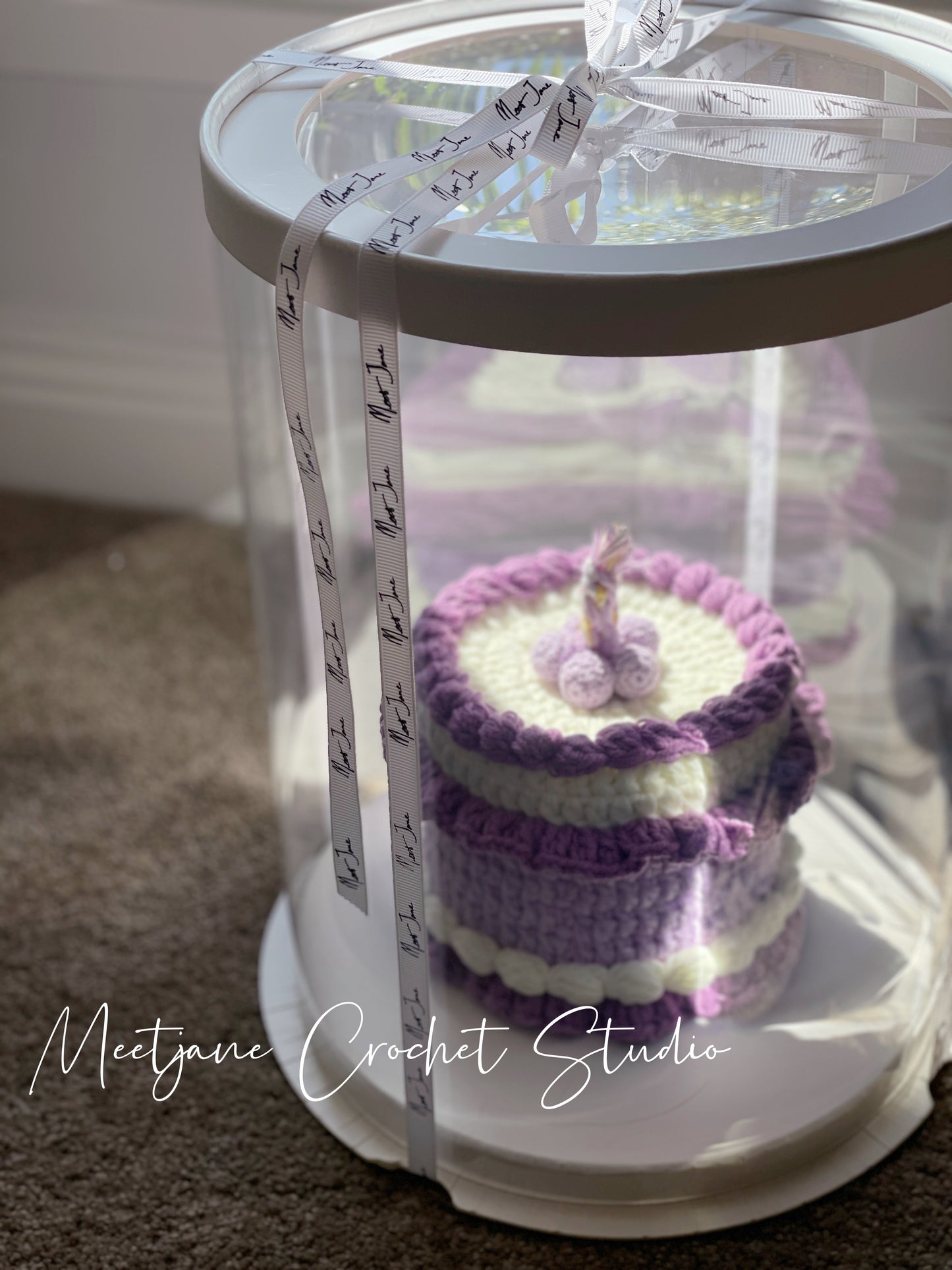 Crochet gift|Melbourne handmade|Birthday cake storage box|Taro