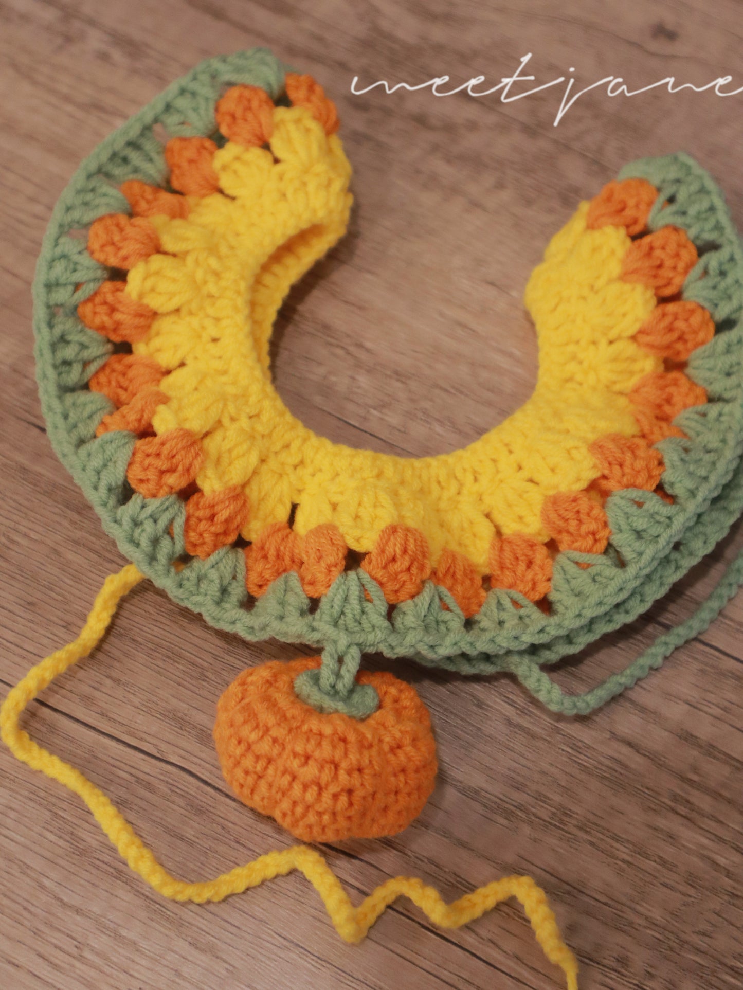 Crochet Pet Neckwear|LIMITED EDITION|HALLOWEEN|Pumpkin