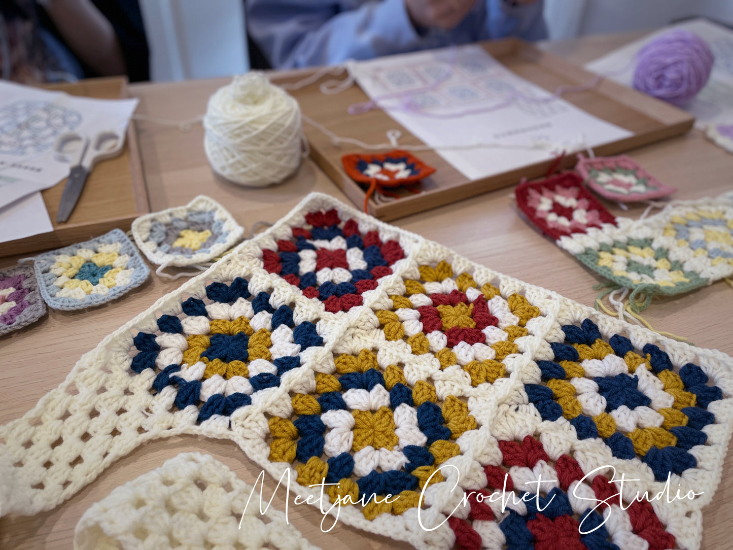 Crochet Workshop| Granny square Shawl|Beginner friendly|【3 sessions】